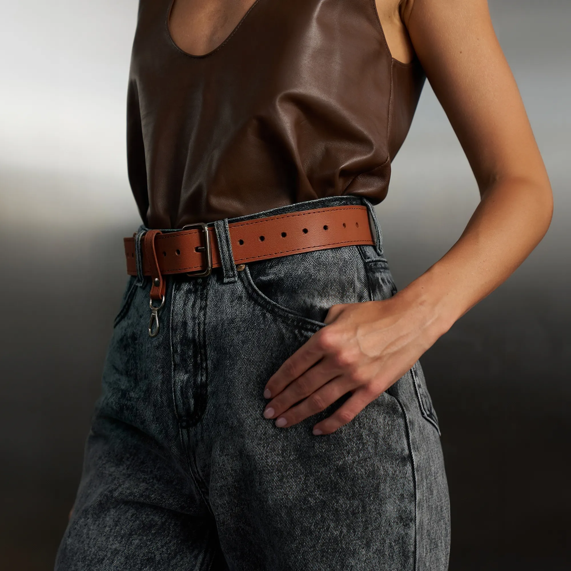 Leather Belt Cardi - Image 10