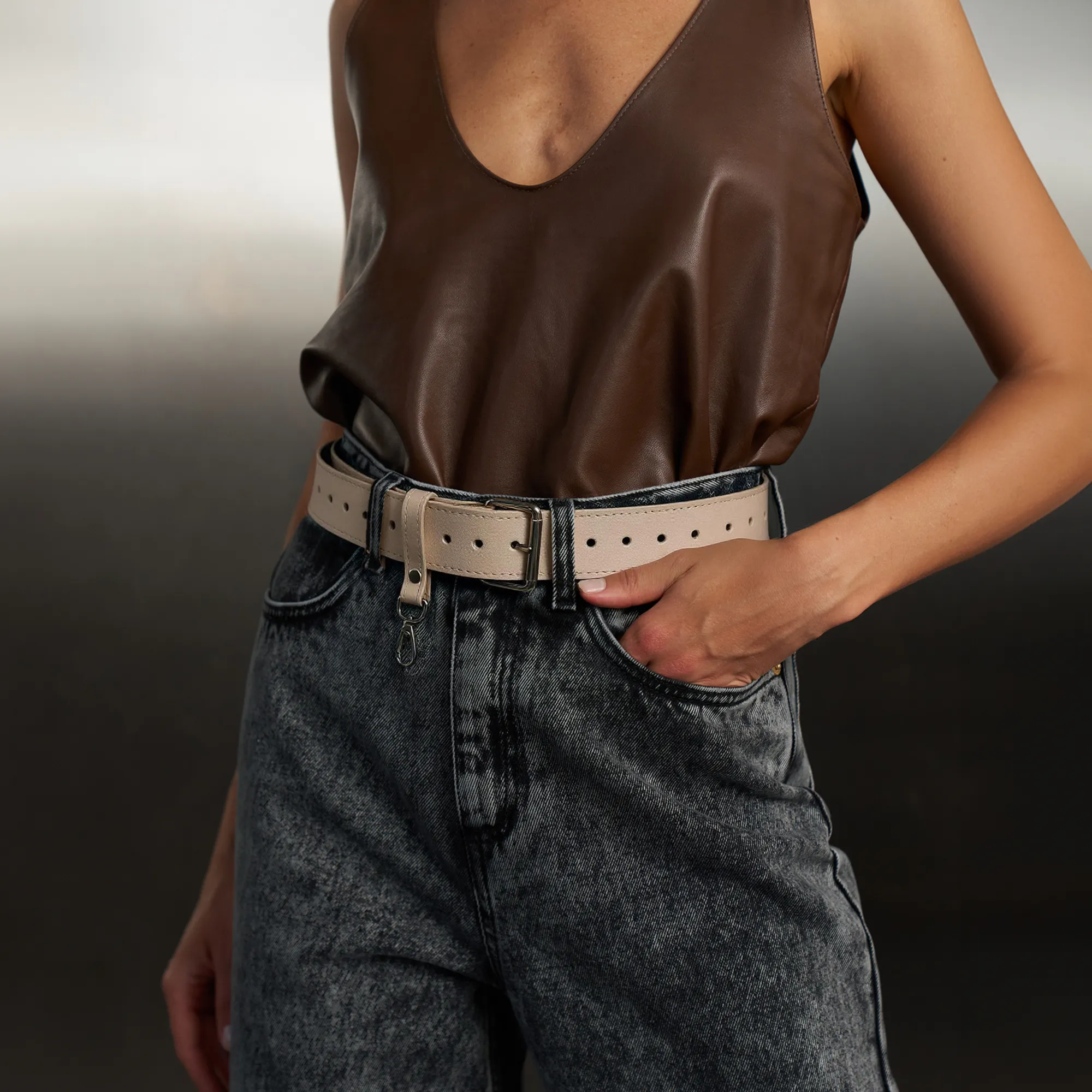 Leather Belt Cardi - Image 7