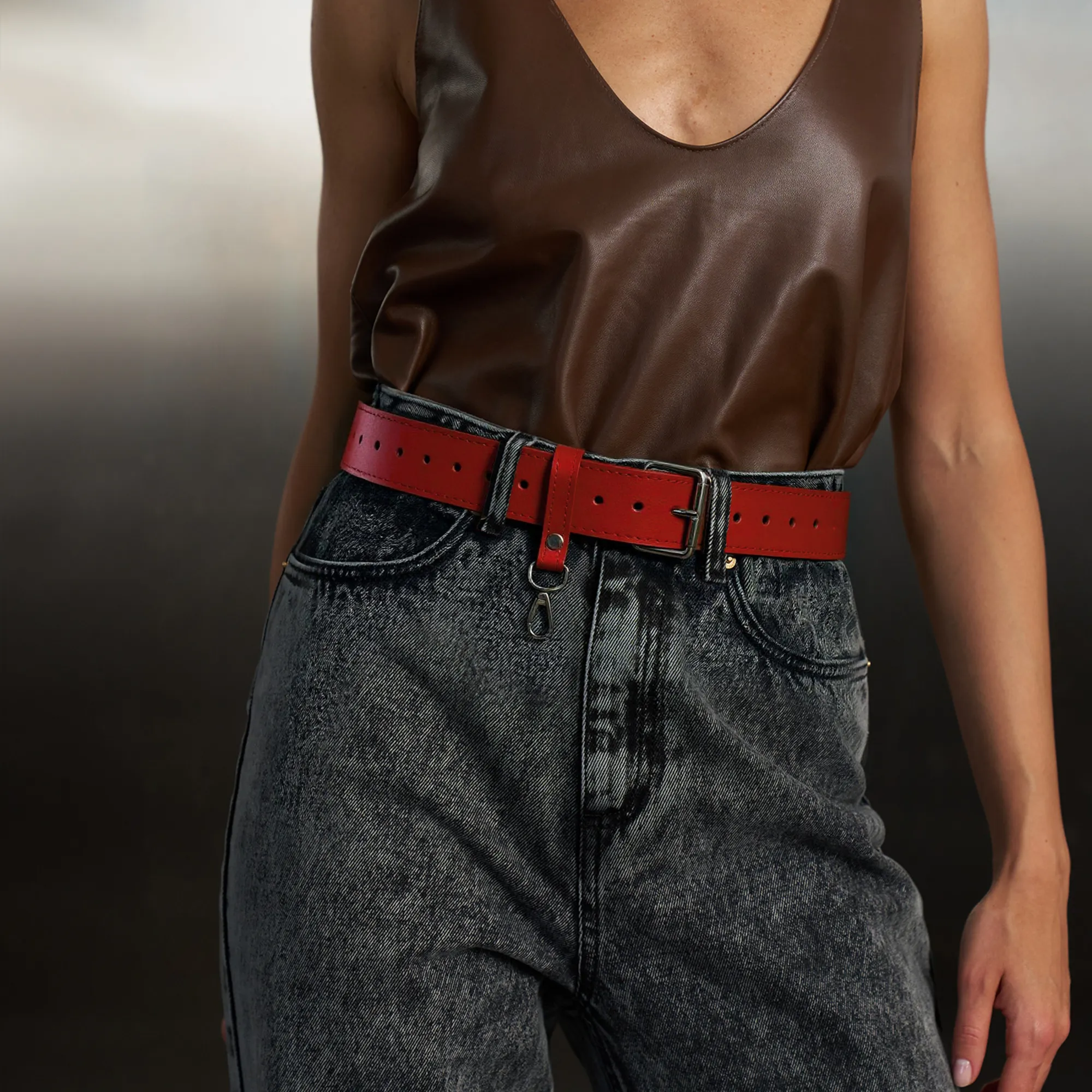 Leather Belt Cardi - Image 9