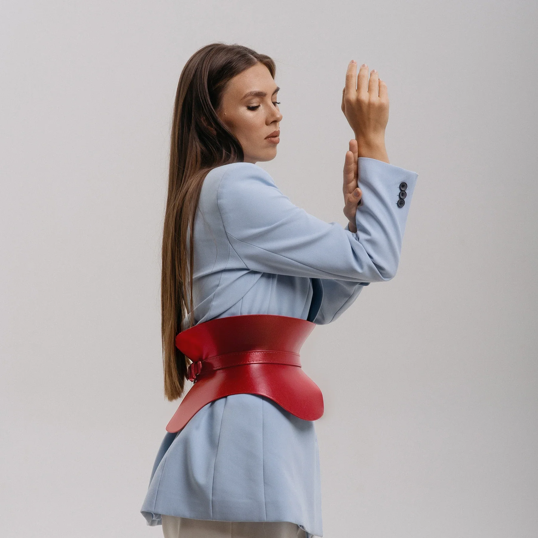 Leather Basque Belt Skirt CHLOE - Image 12