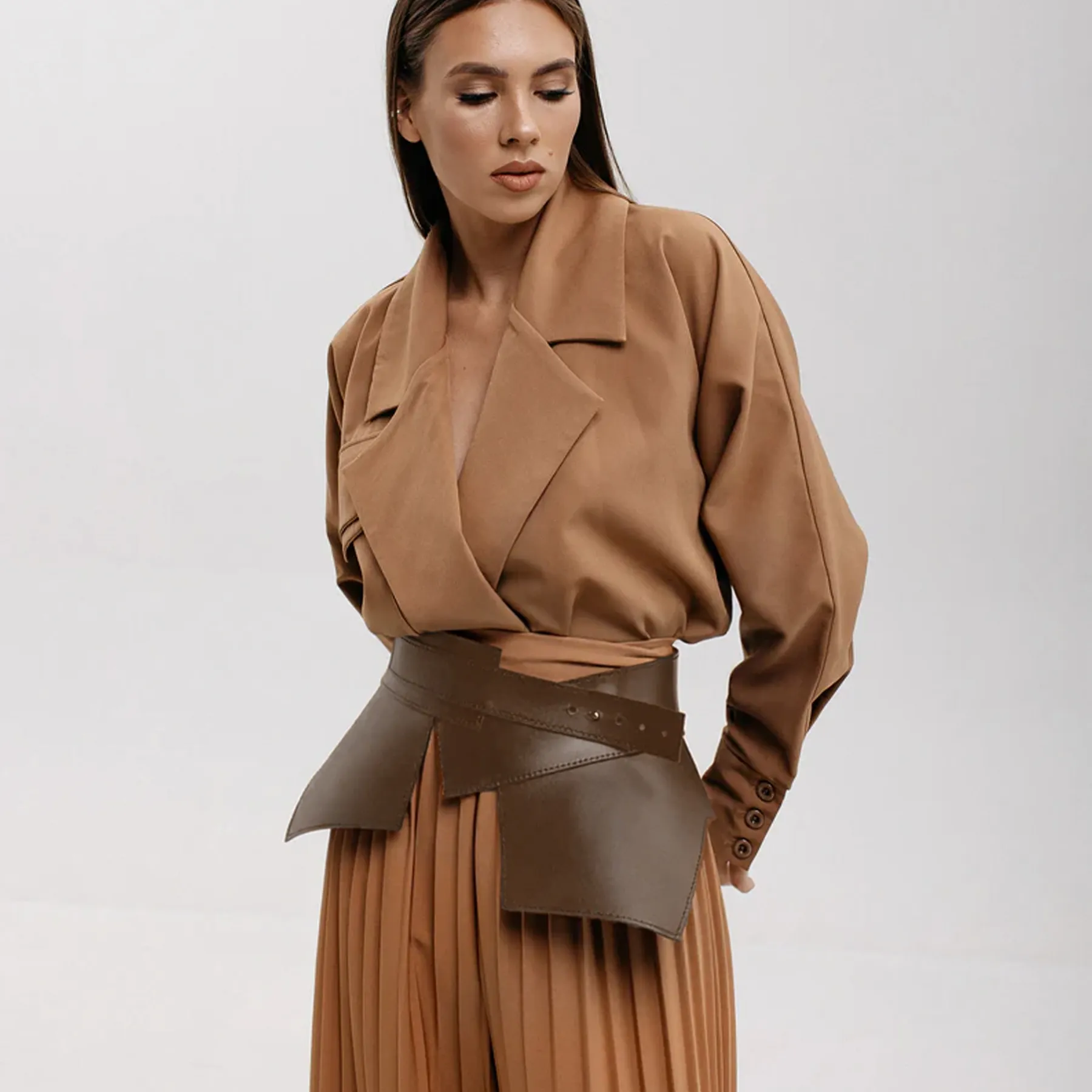 Leather Basque Belt Wing ELLE - Image 10