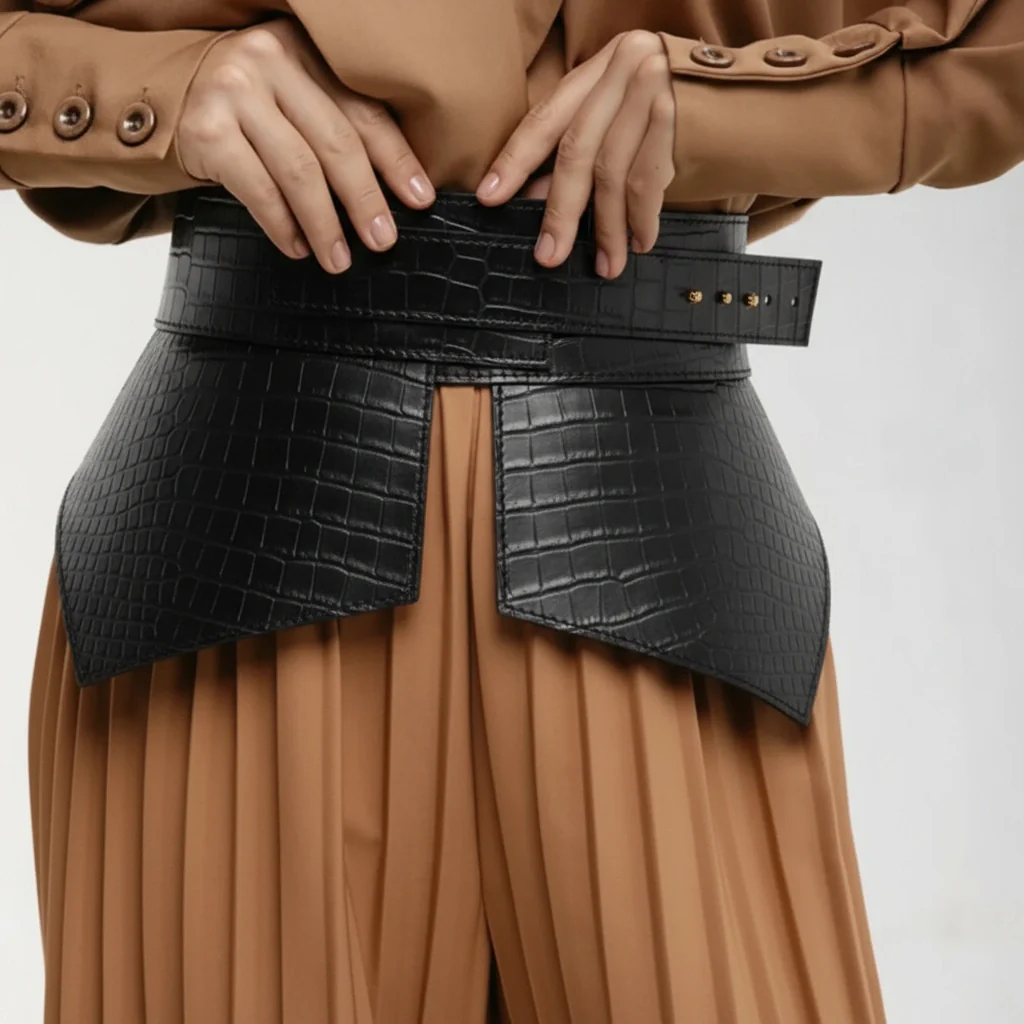 Leather Basque Belt Wing ELLE - Image 13