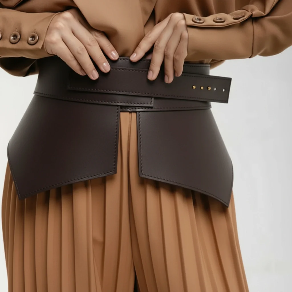 Leather Basque Belt Wing ELLE - Image 14