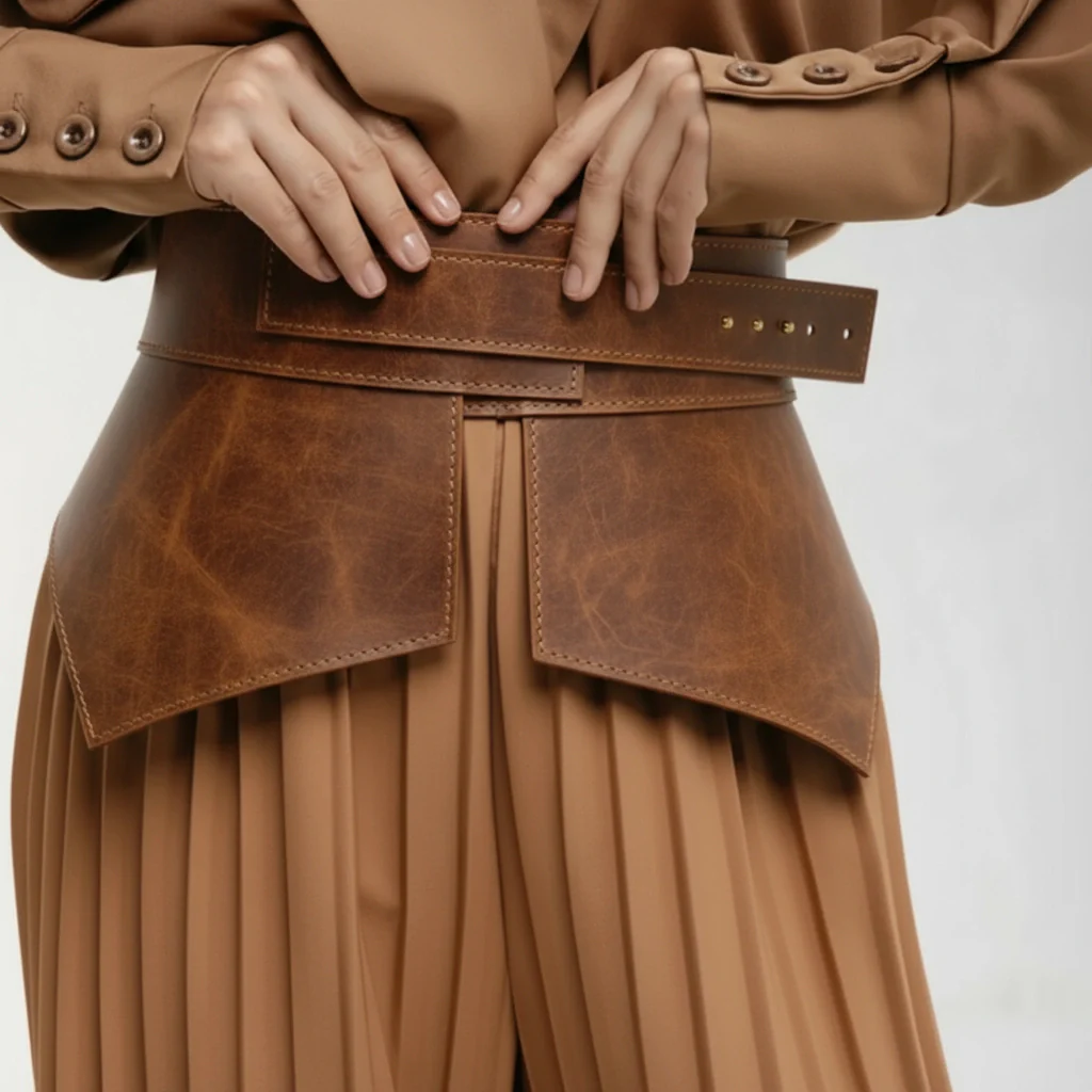 Leather Basque Belt Wing ELLE - Image 15