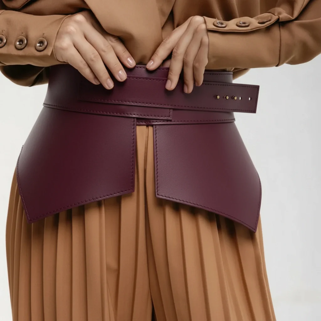 Leather Basque Belt Wing ELLE - Image 16