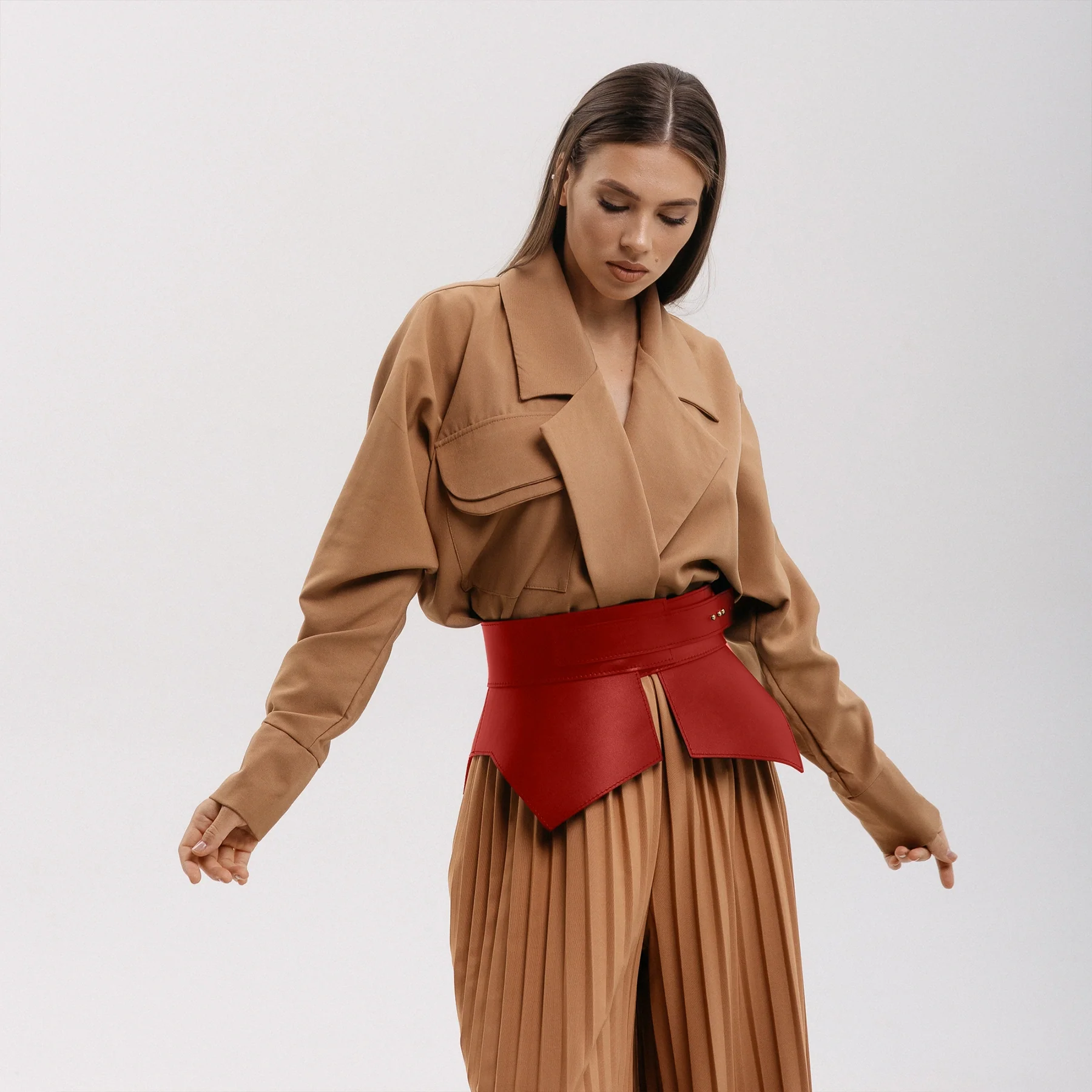 Leather Basque Belt Wing ELLE - Image 9