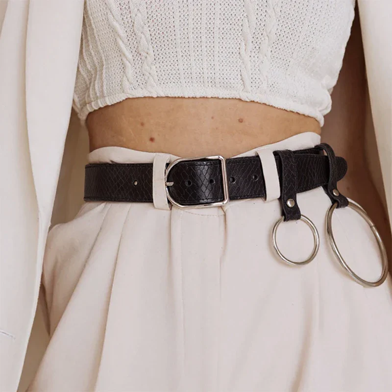 Leather Belt With 2 rings BAGUE - Image 13