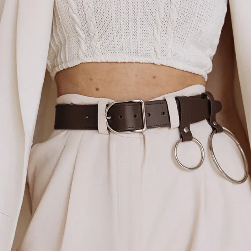 Leather Belt With 2 rings BAGUE - Image 14