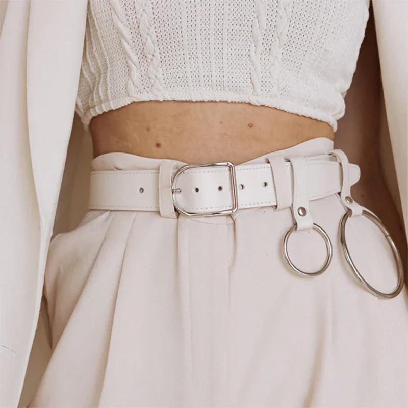Leather Belt With 2 rings BAGUE - Image 17