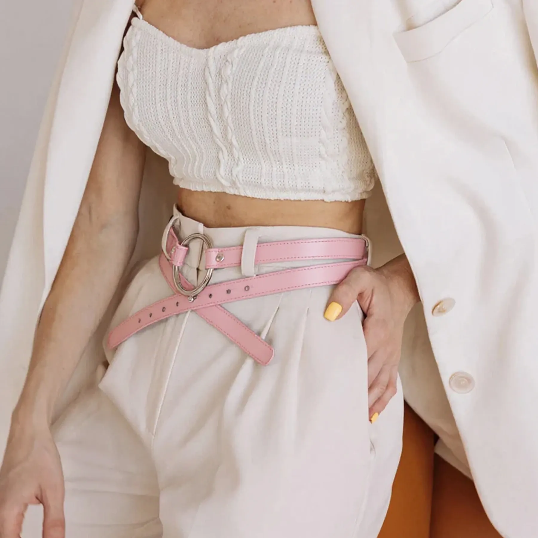 Leather Belt With Rings ELYSSARA - Image 10
