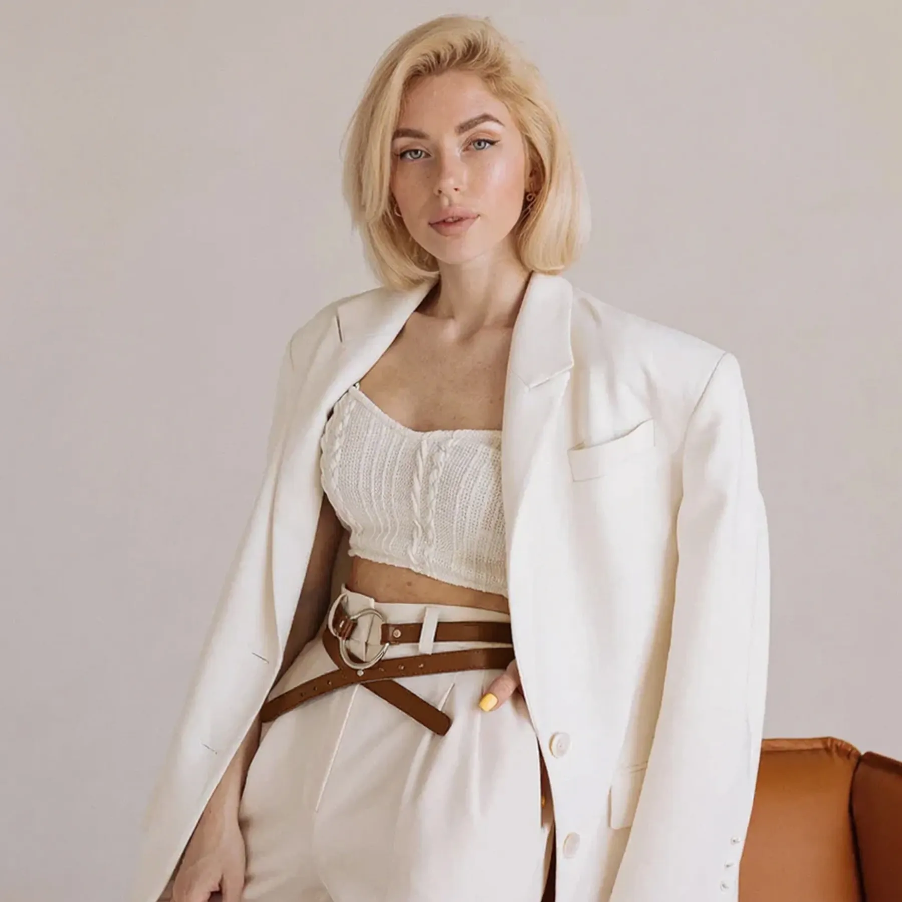 Leather Belt With Rings ELYSSARA - Image 12