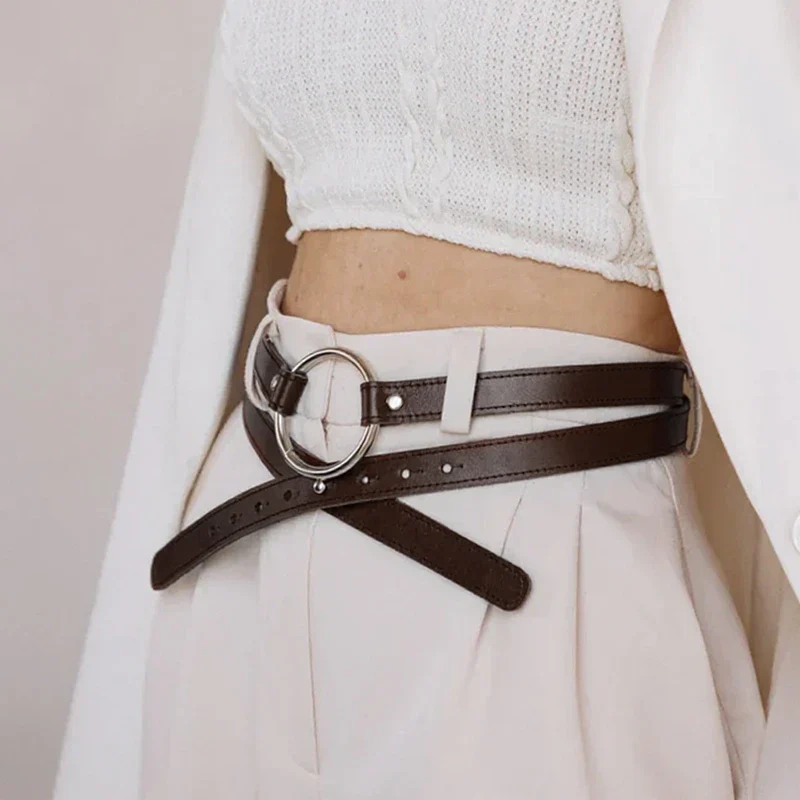 Leather Belt With Rings ELYSSARA - Image 14