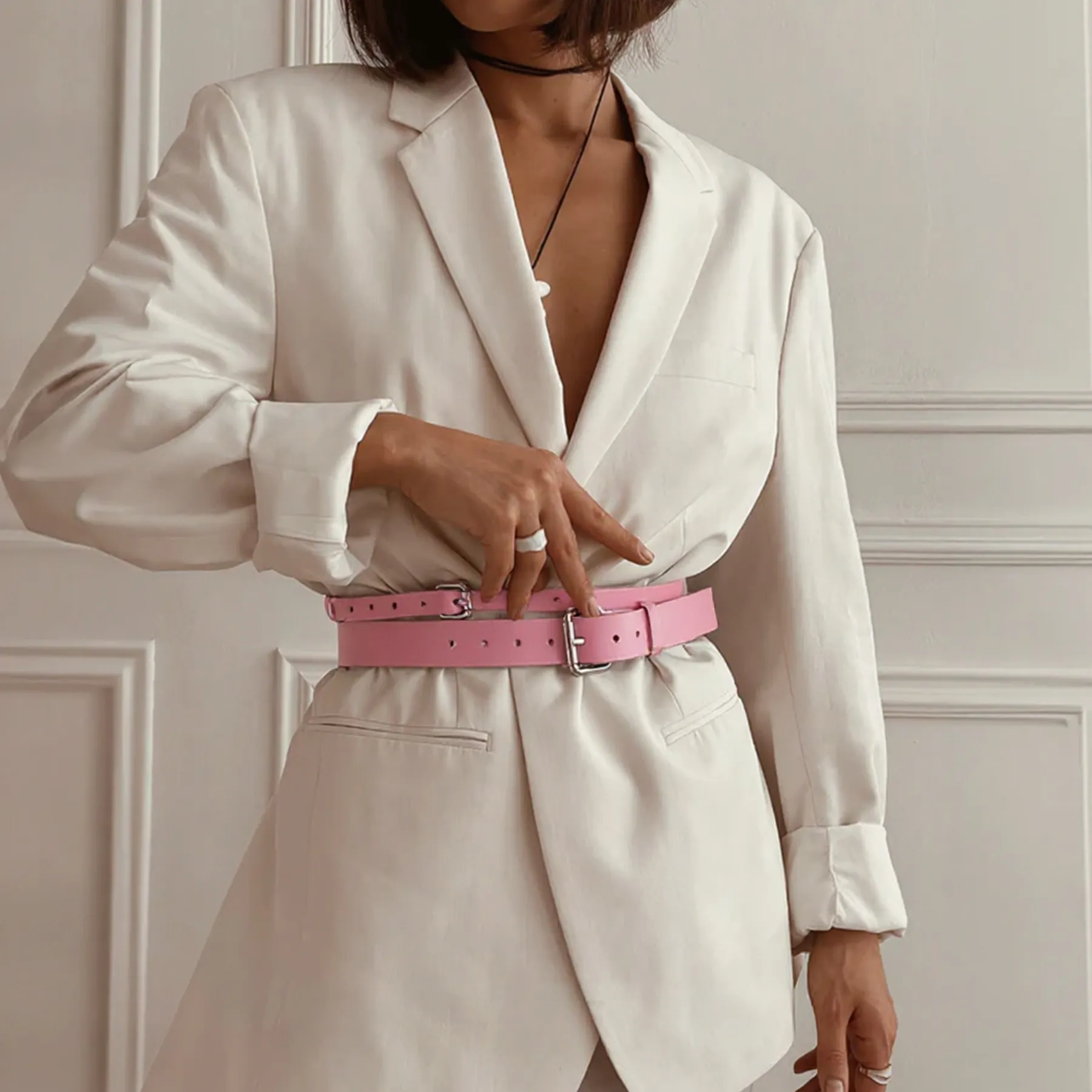 Leather Double Wrap Belt SERENA - Image 8