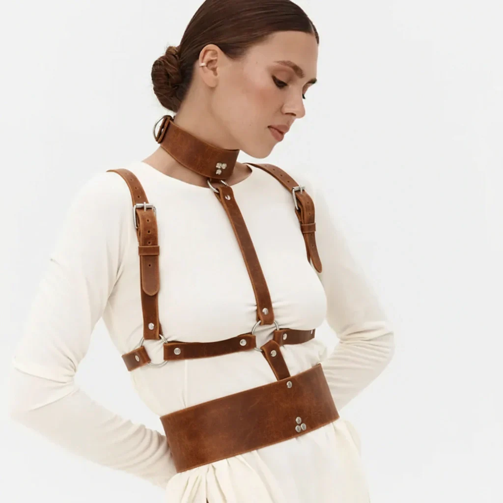 Leather Harness Corset HELIOS - Image 12