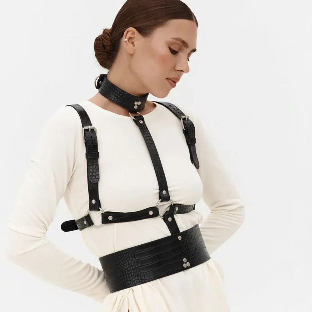 Leather Harness Corset HELIOS - Image 16