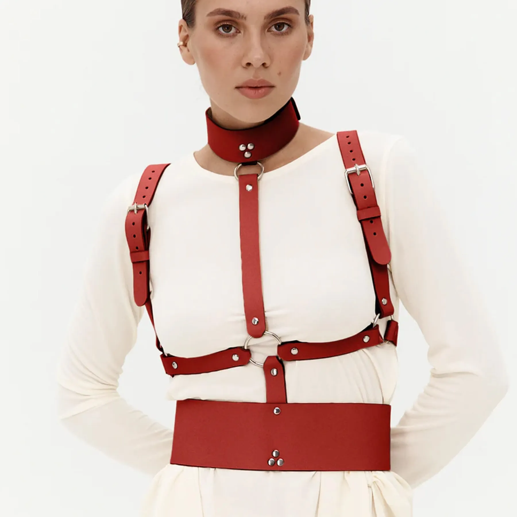 Leather Harness Corset HELIOS - Image 8