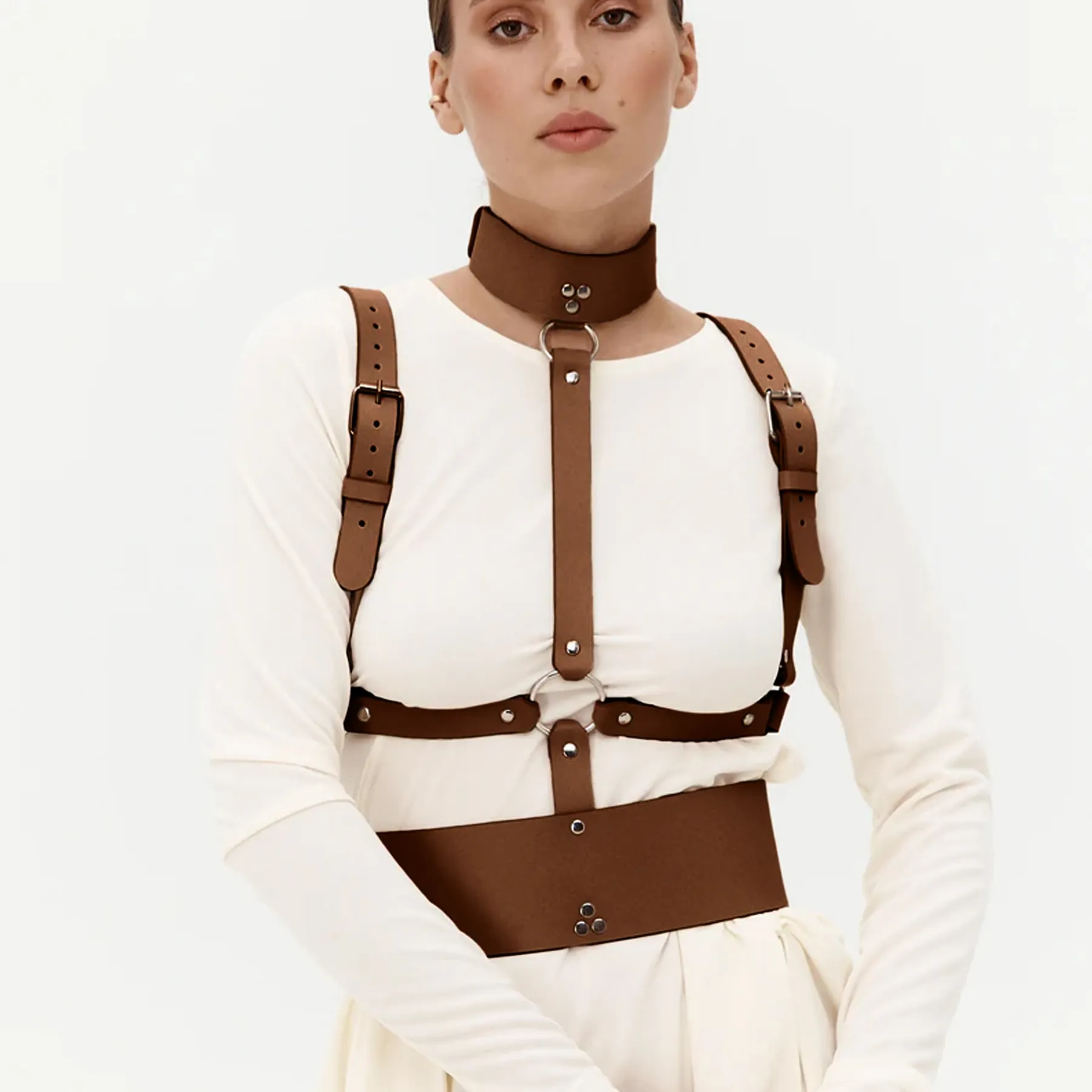 Leather Harness Corset HELIOS - Image 9