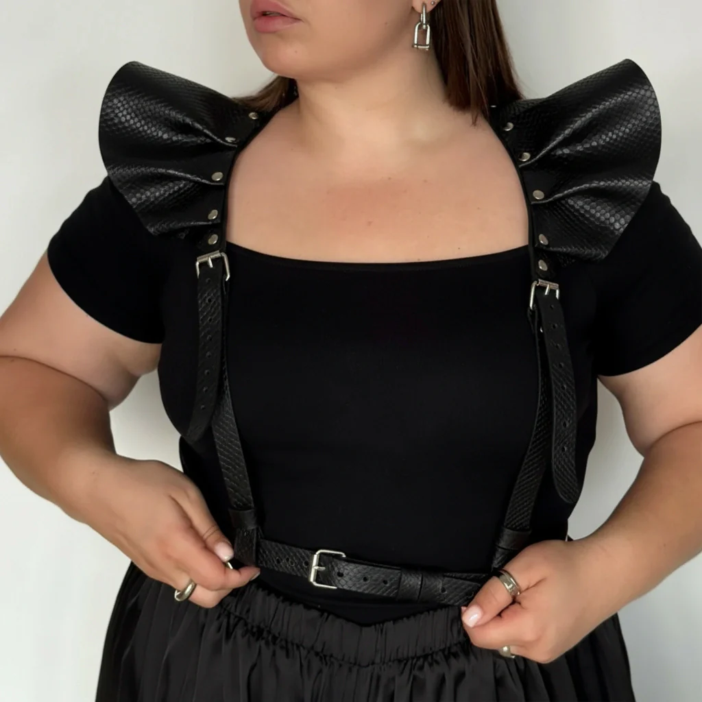 Leather Harness Top with Wings AERIA - Image 12