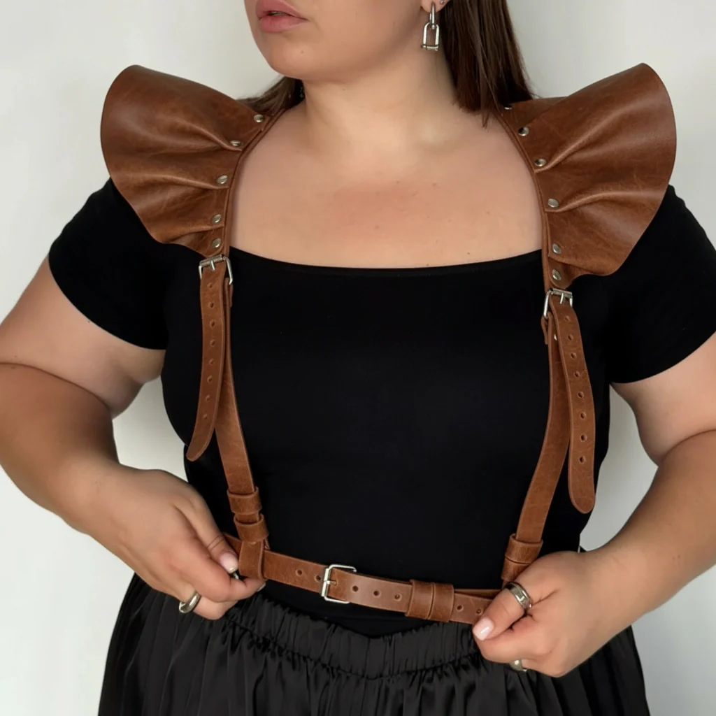 Leather Harness Top with Wings AERIA - Image 14