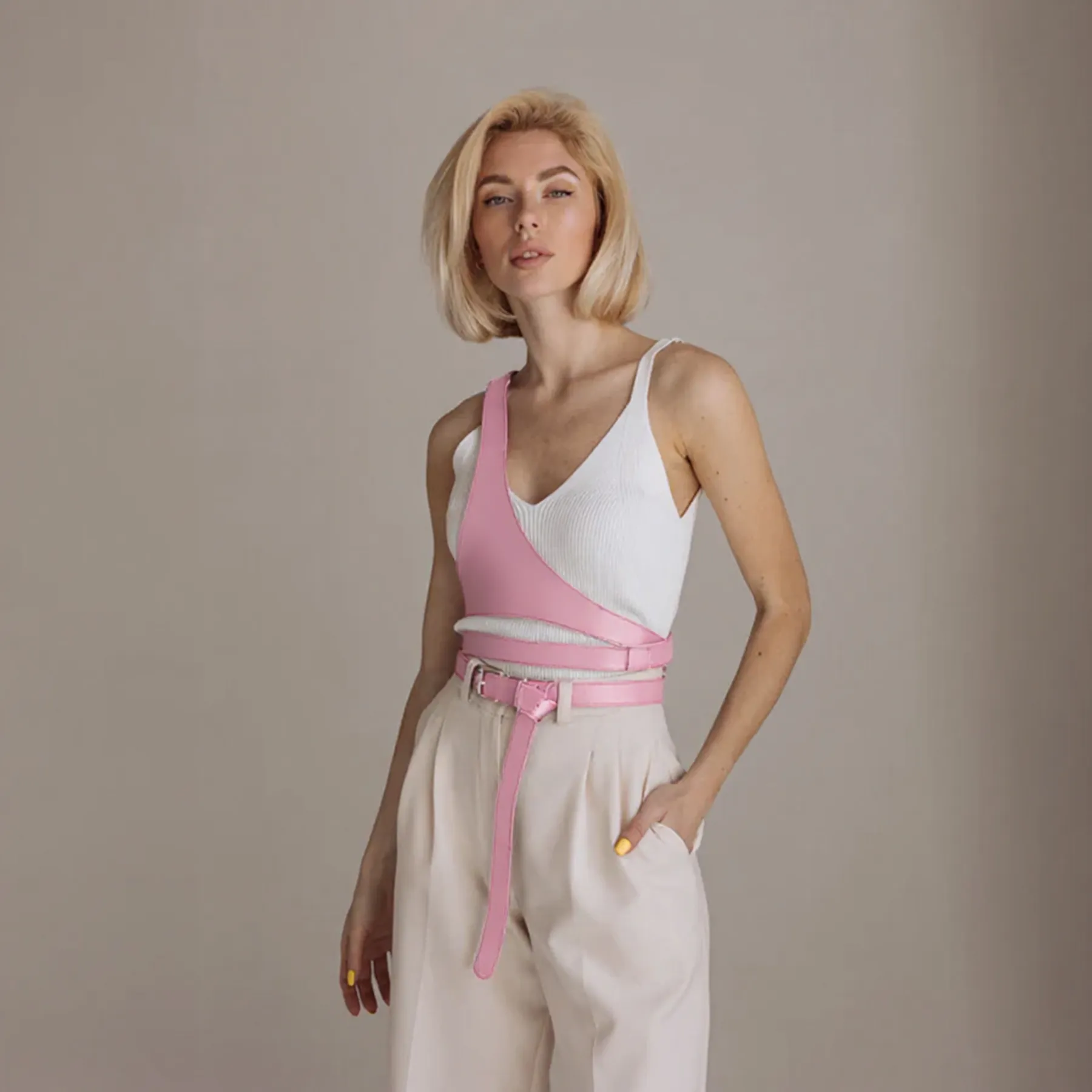 Leather Harness with Shoulder Strap LIGNE - Image 12