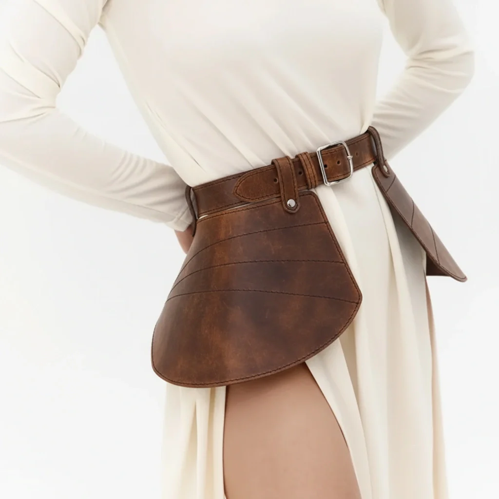 Leather Peplum Belt ATHENA - Image 18