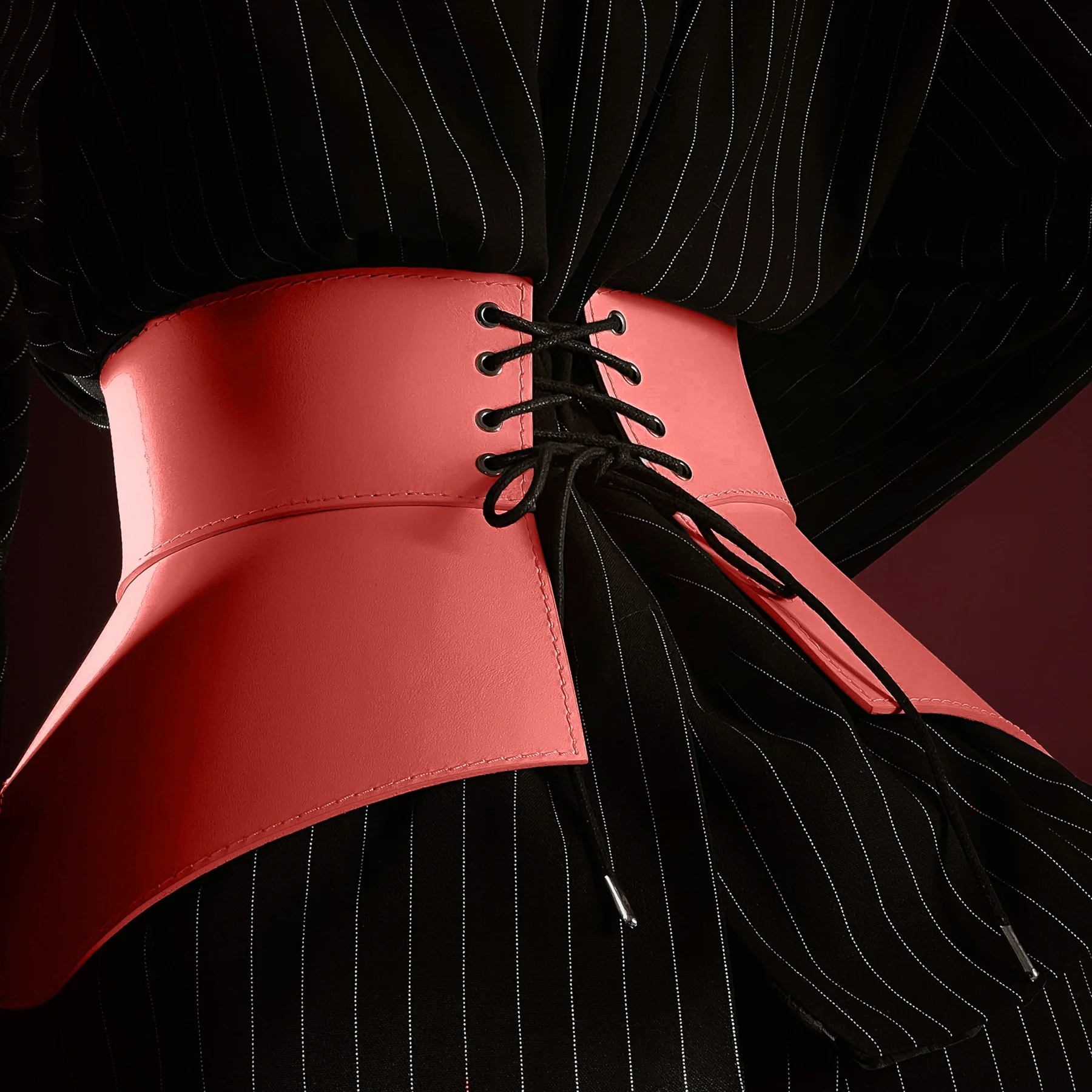 Leather Peplum Belt CELESTE - Image 12