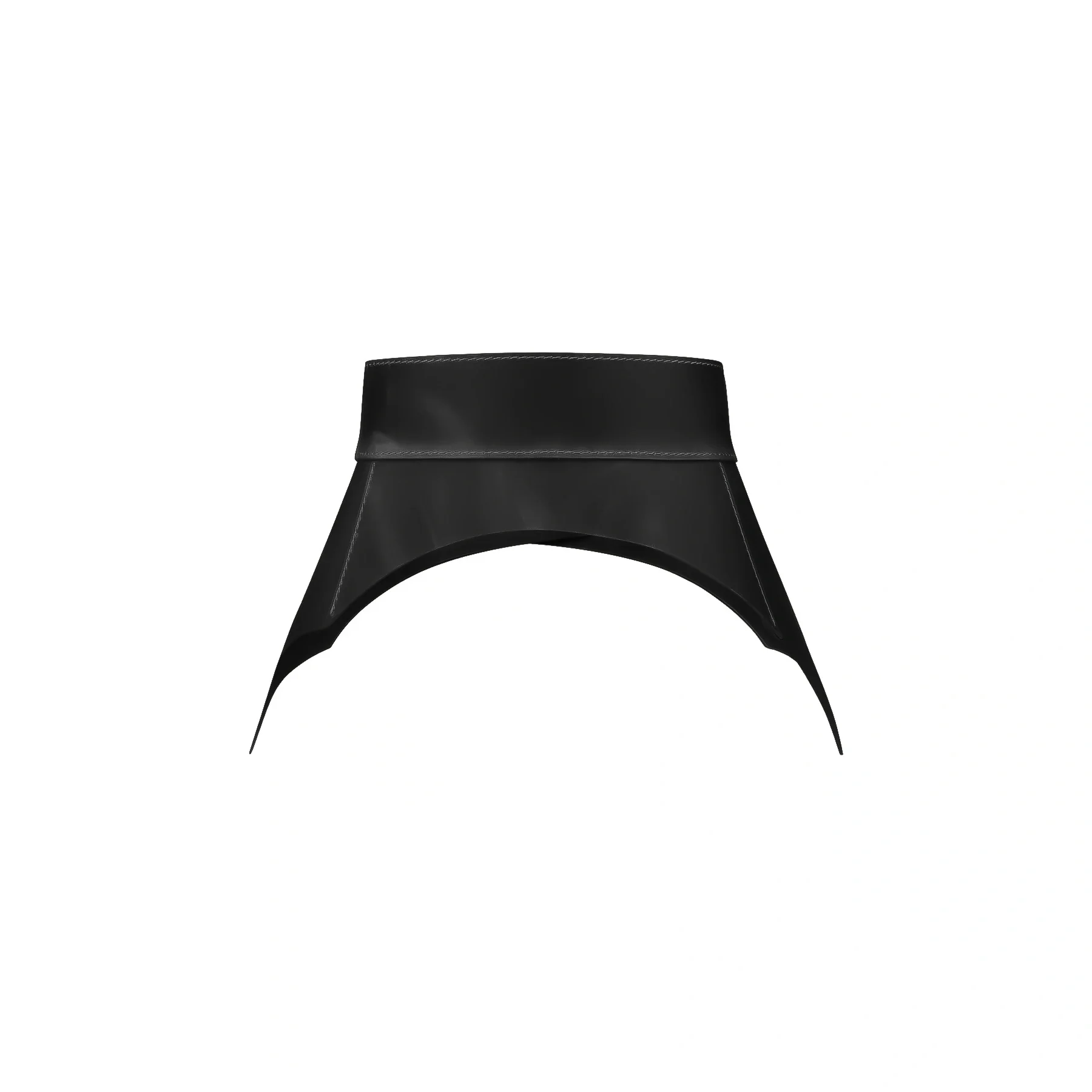 Leather Peplum Belt MAGNETITE - Image 22