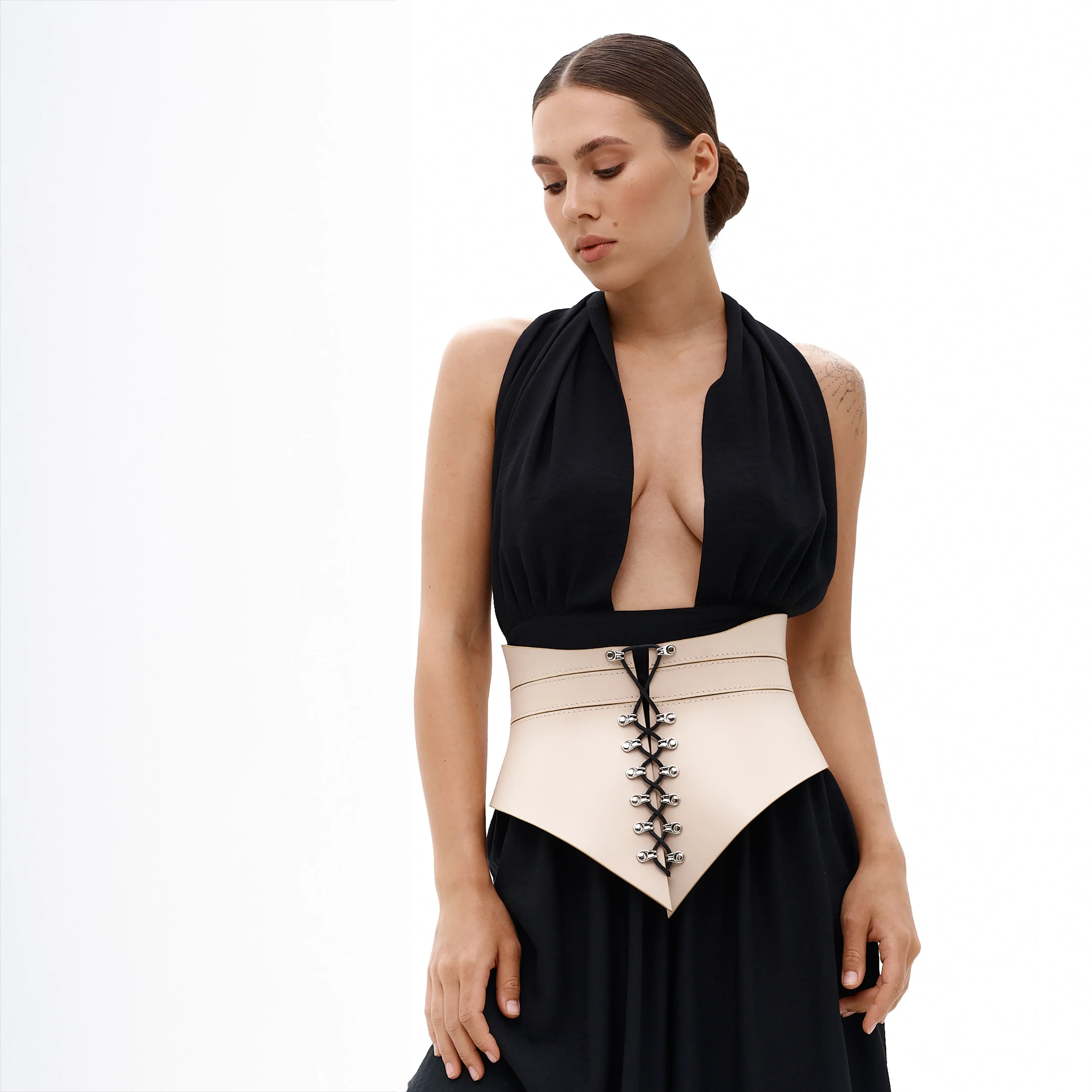 Leather Peplum Belt SELENE - Image 16