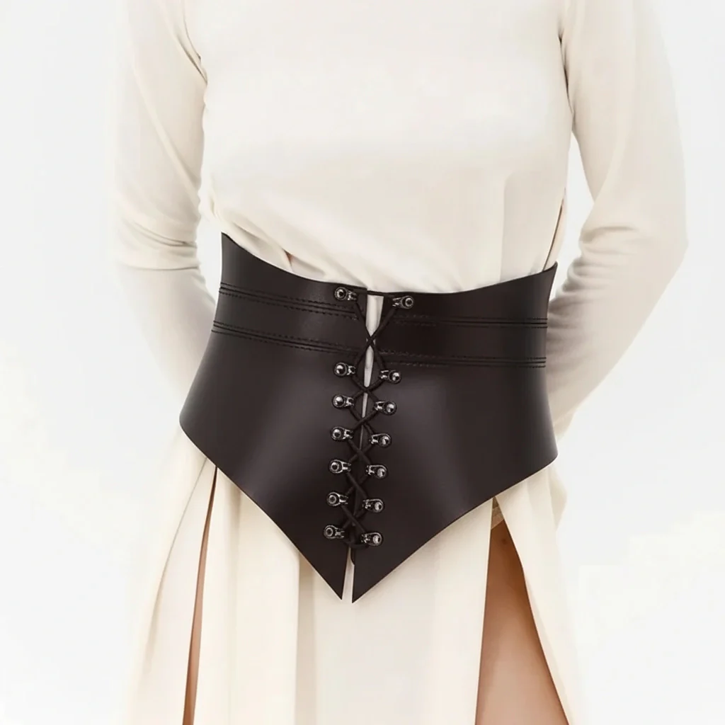 Leather Peplum Belt SELENE - Image 20