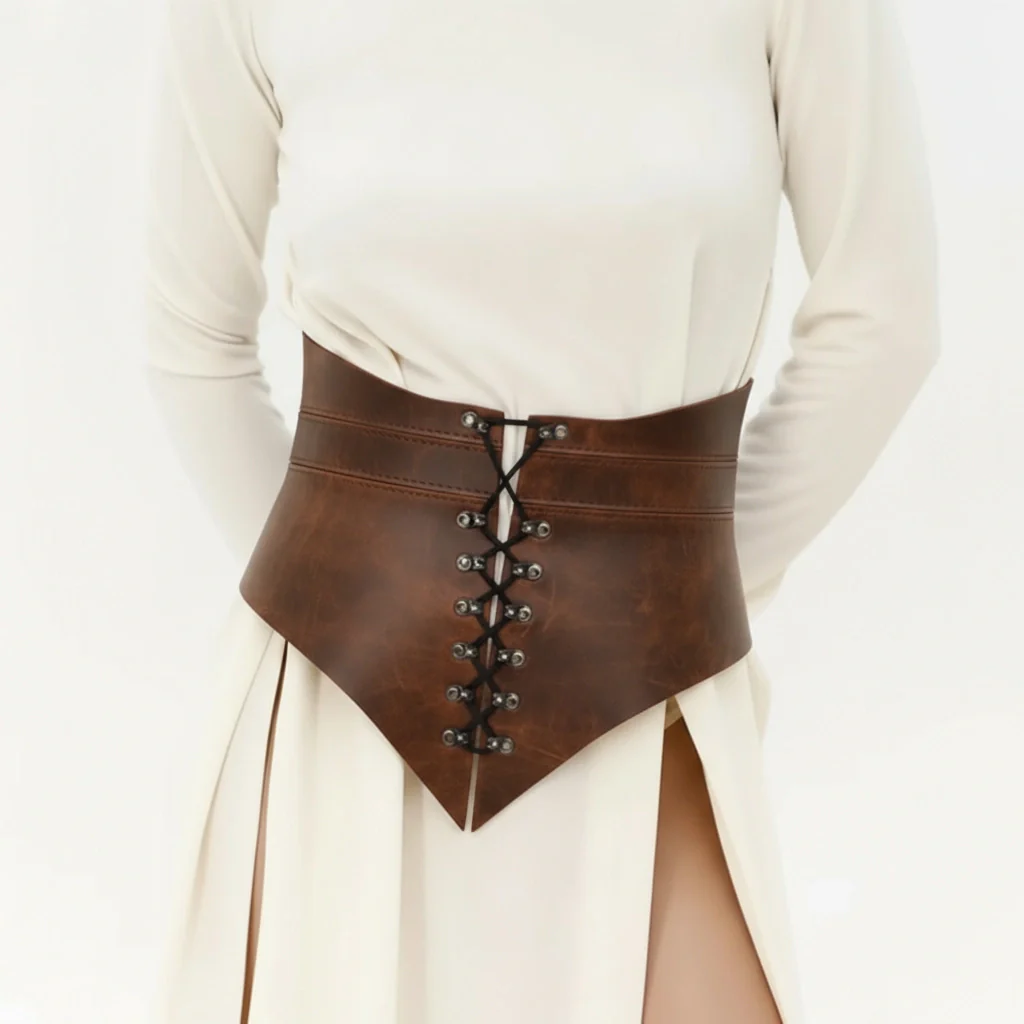 Leather Peplum Belt SELENE - Image 21