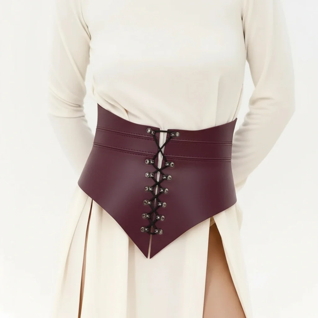 Leather Peplum Belt SELENE - Image 22