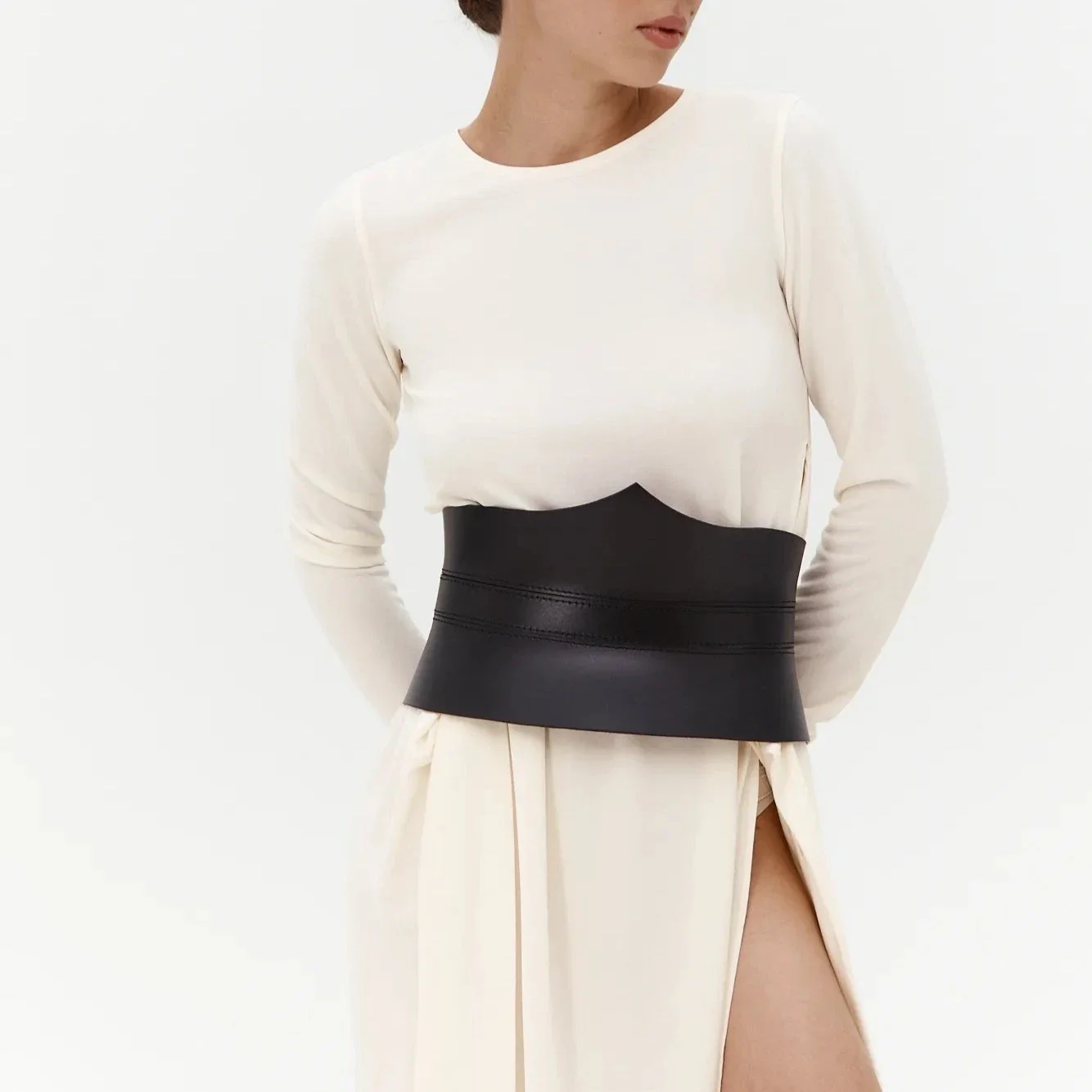 Leather Peplum Belt SELENE - Image 6