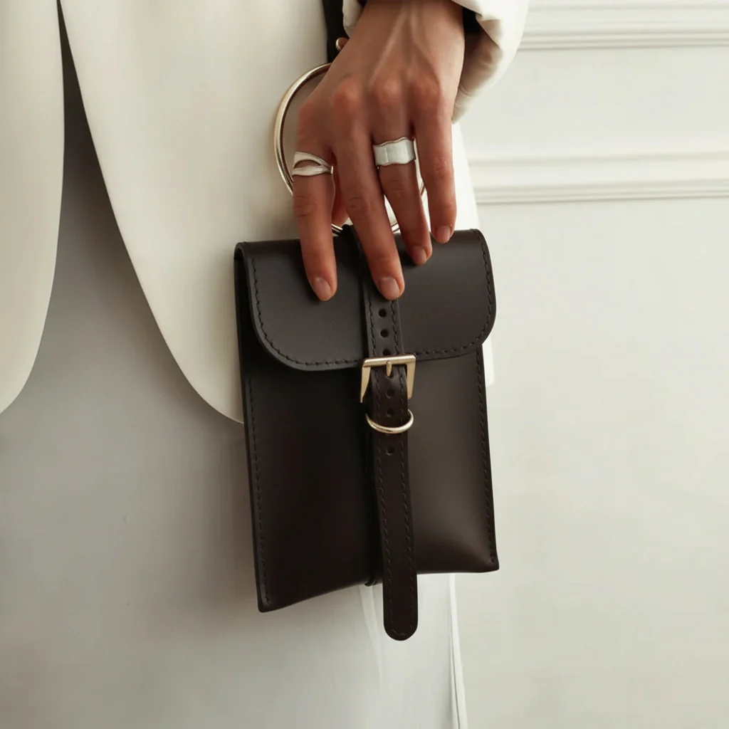 Leather Ring Sling Bag ALTA - Image 15