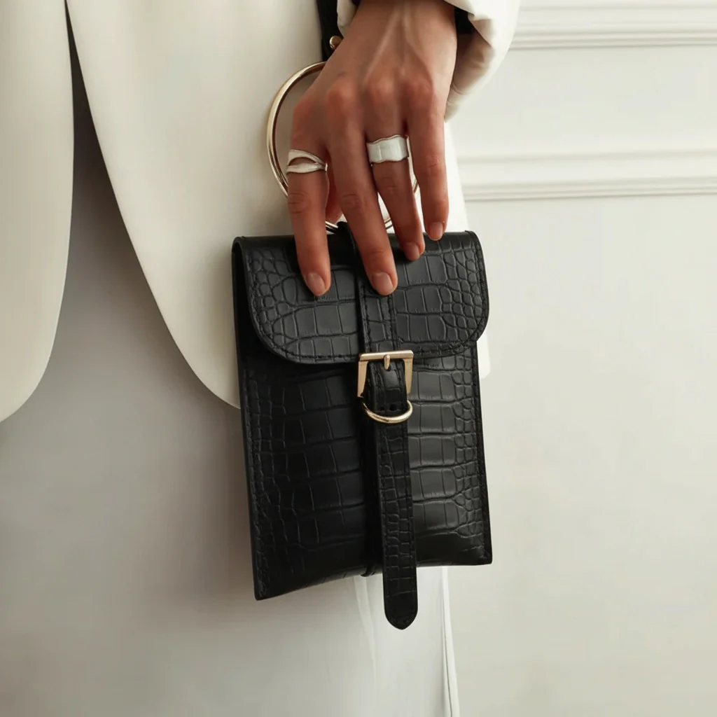 Leather Ring Sling Bag ALTA - Image 19