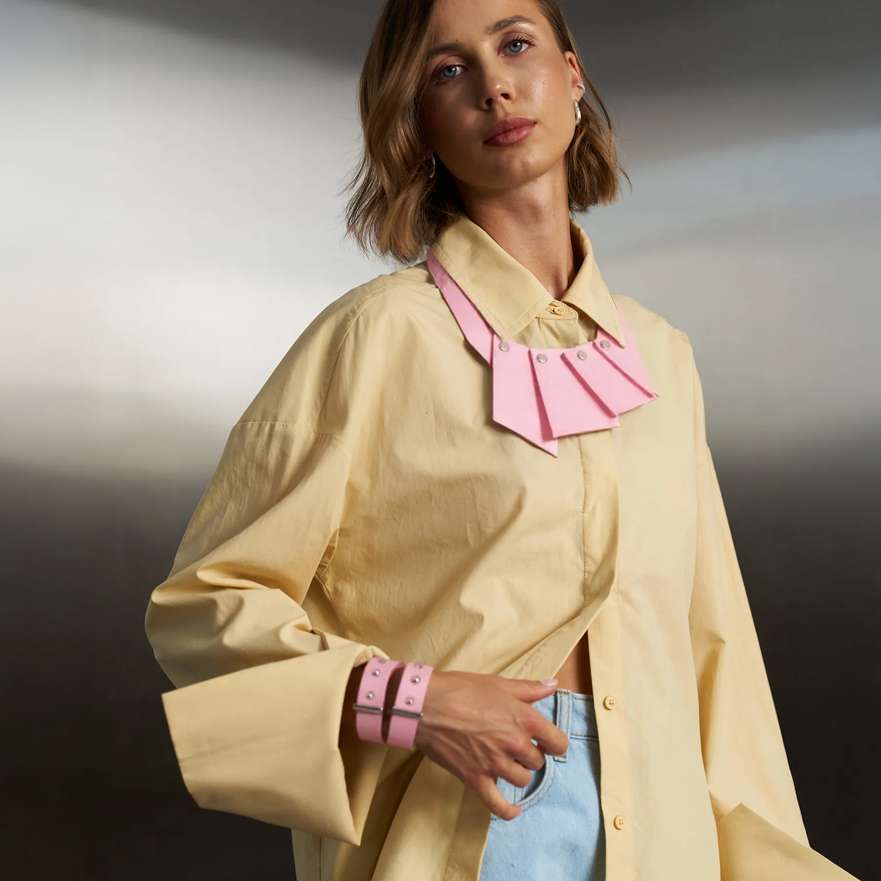 Leather Set Choker and Bracelet Nikki - Image 9