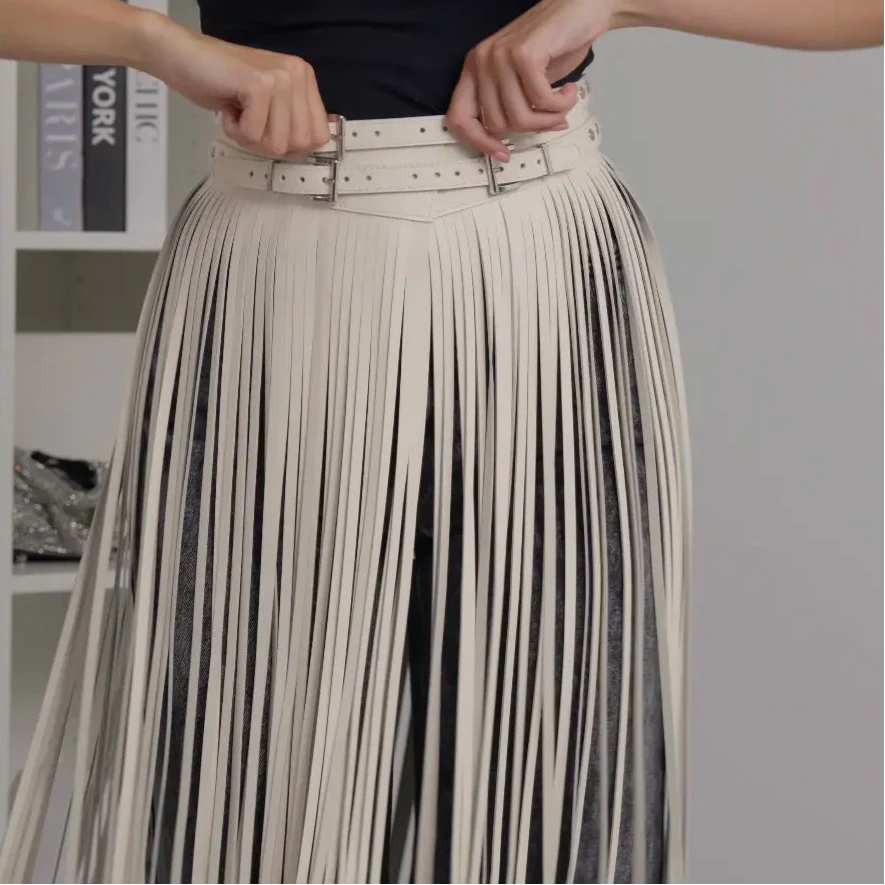 Leather Fringe Skirt ARGO - Image 8