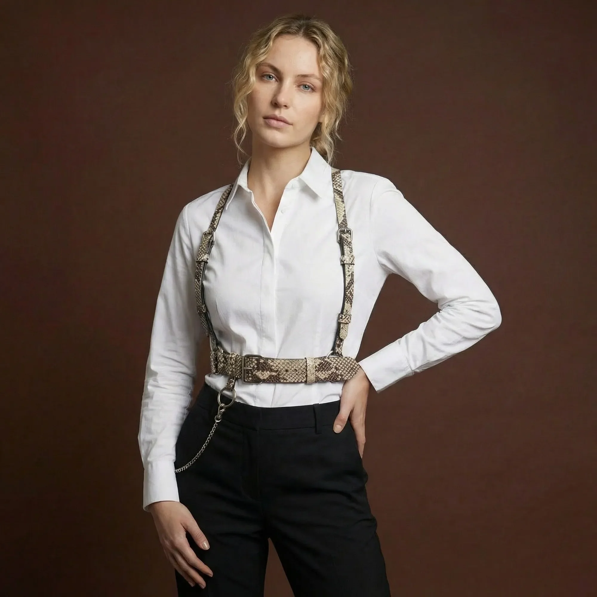 Leather Suspender Harness ANNA - Image 27