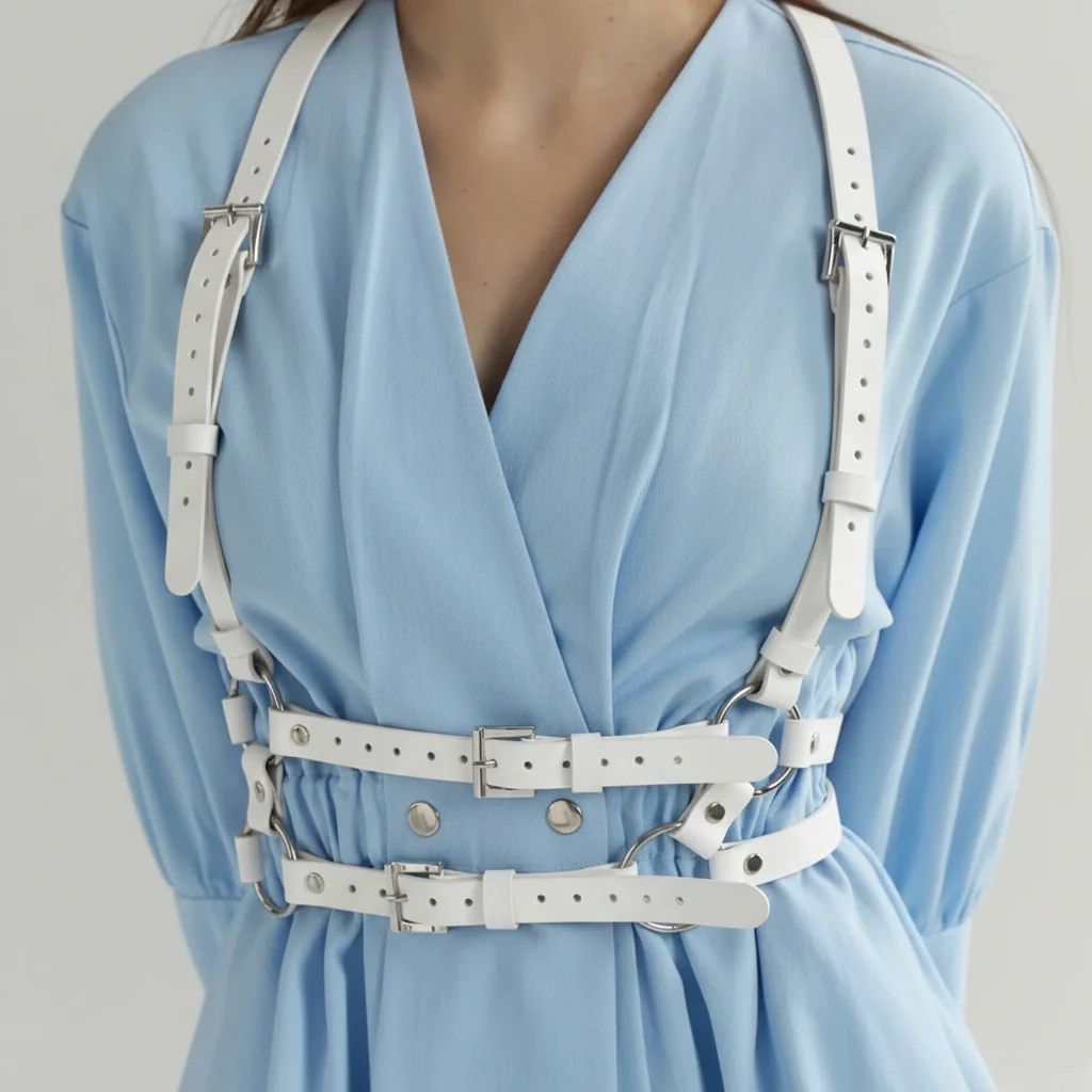 Leather Suspender Harness DOUBLE - Image 14