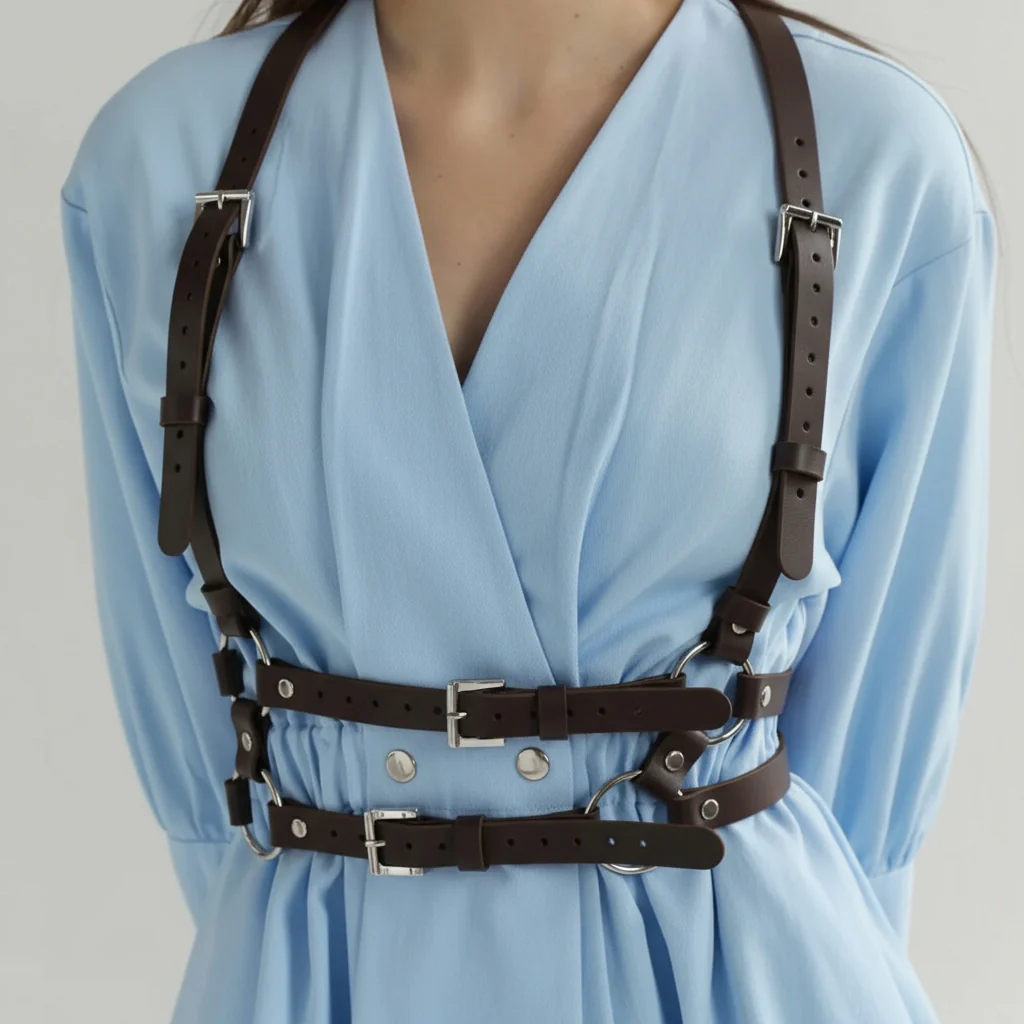 Leather Suspender Harness DOUBLE - Image 16