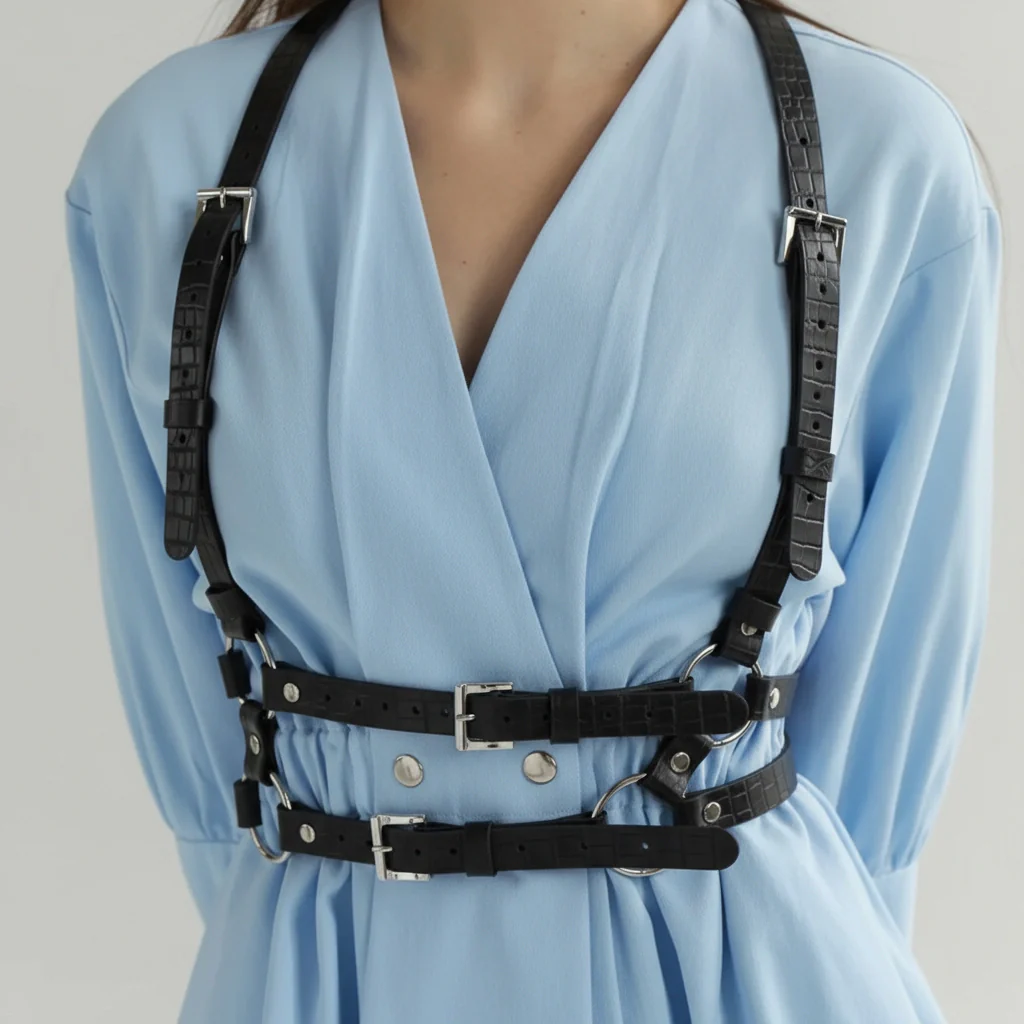 Leather Suspender Harness DOUBLE - Image 18