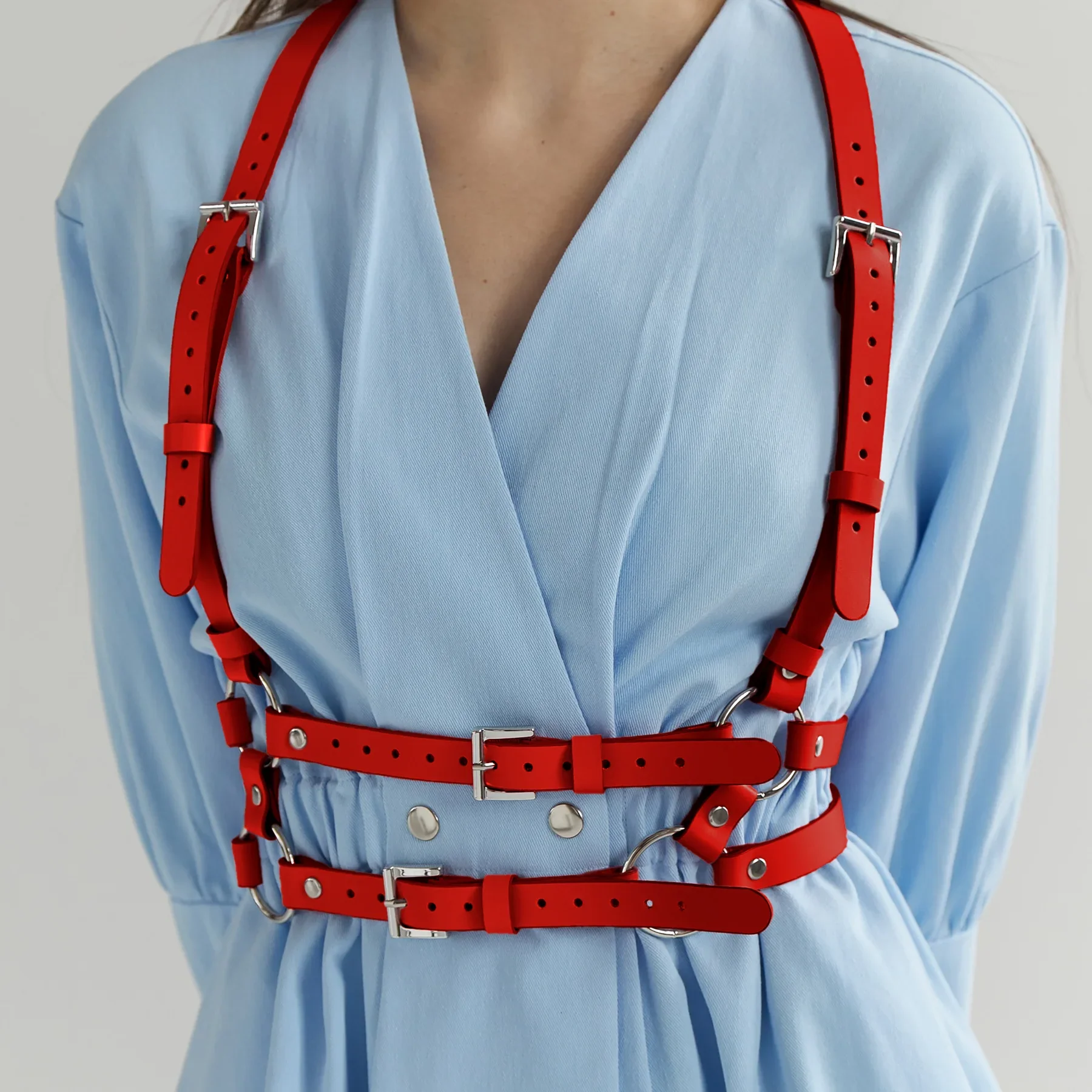 Leather Suspender Harness DOUBLE - Image 8