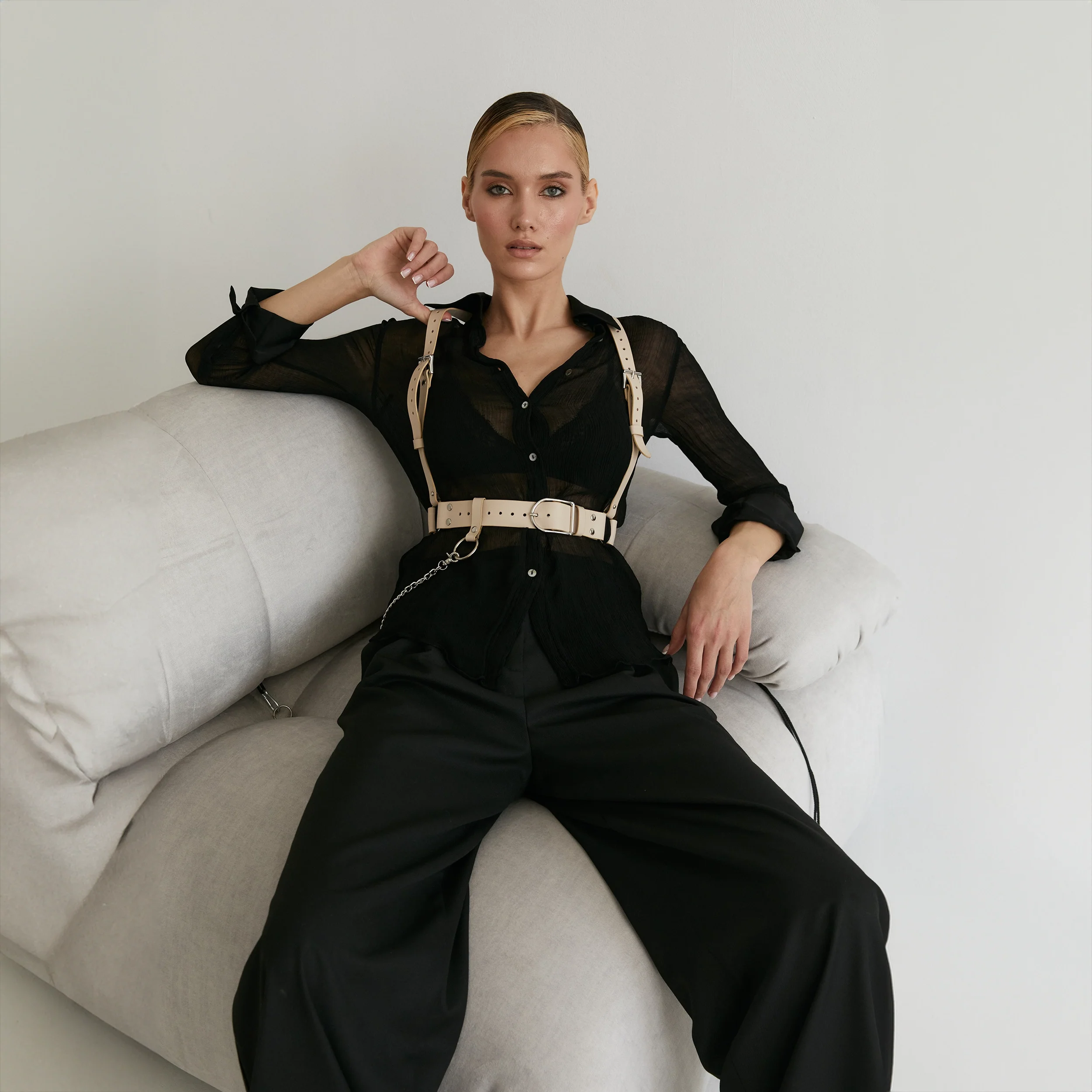 Leather Suspender Harness ANNA - Image 8