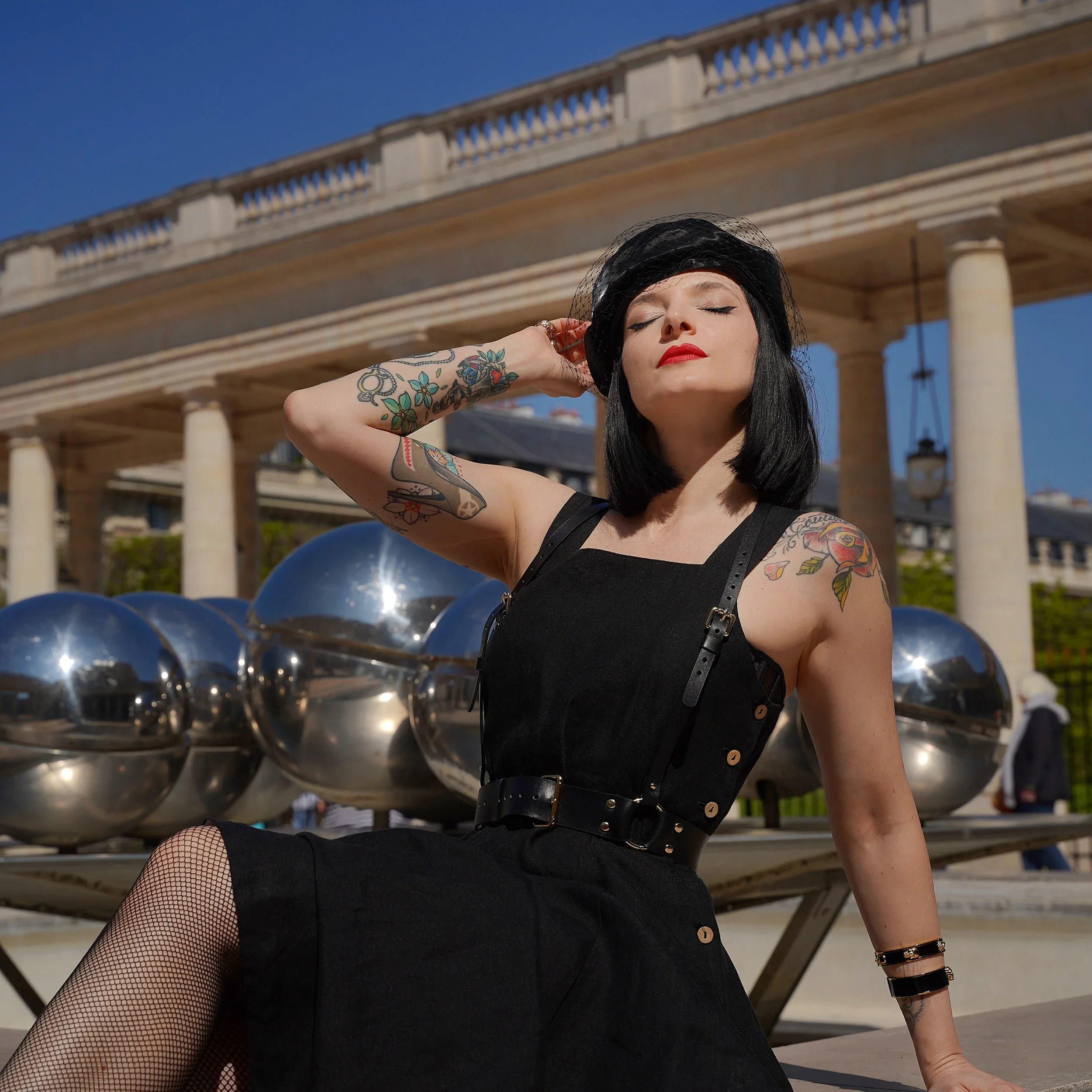 Leather Suspender Harness STELLA - Image 8