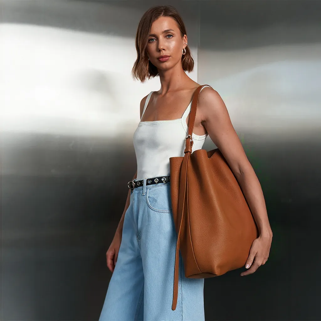 Leather Tote Bag Tati - Image 9