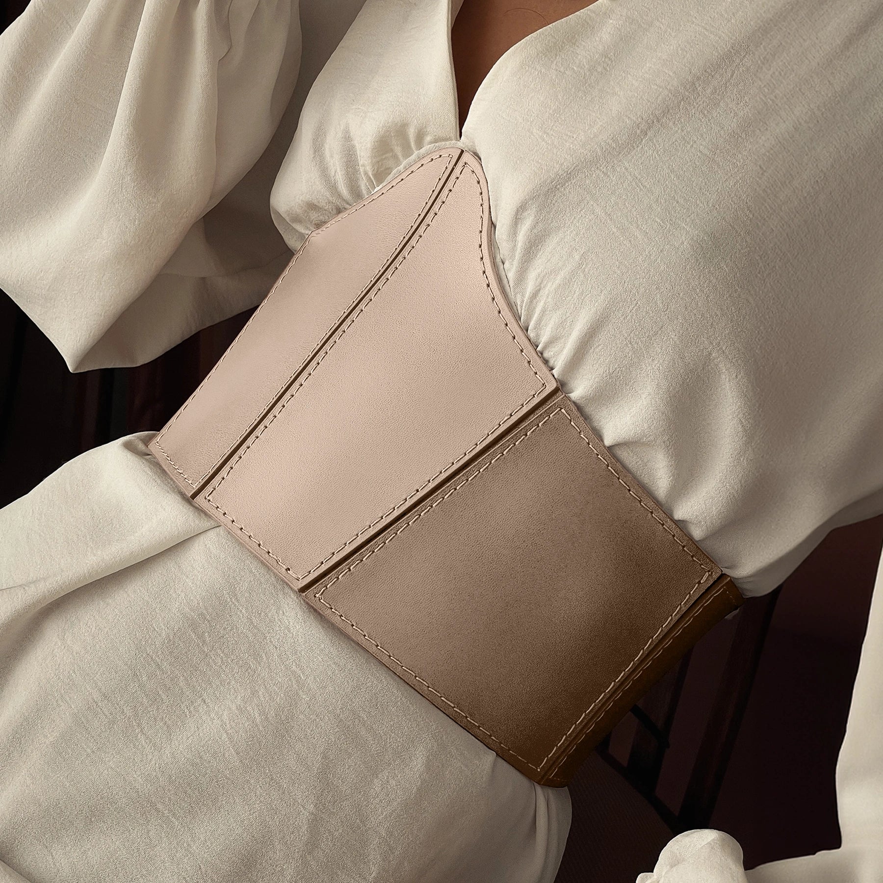 Leather Underbust Corset Half MOON - Image 8