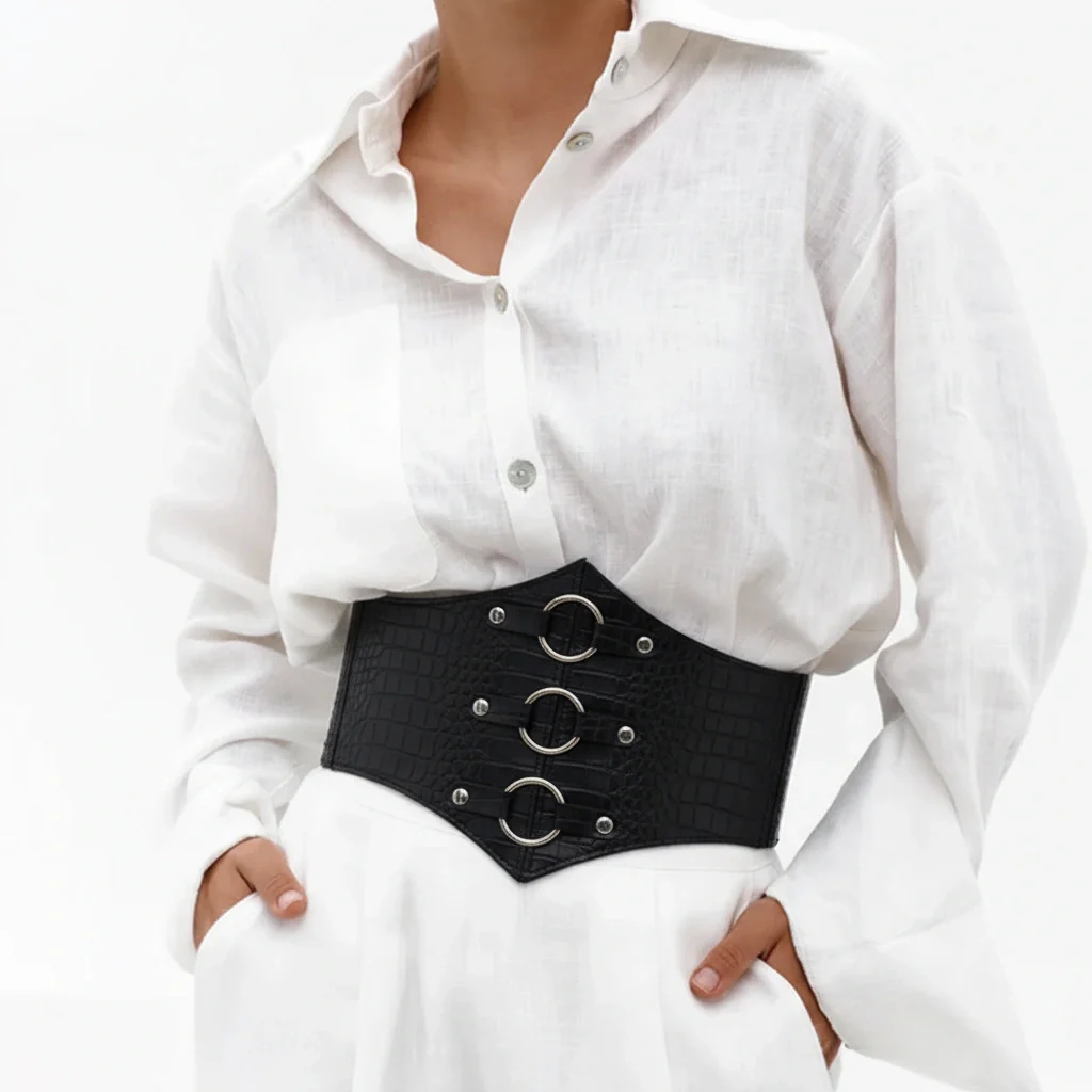 Leather Underbust Corset Rings of SATURN - Image 12