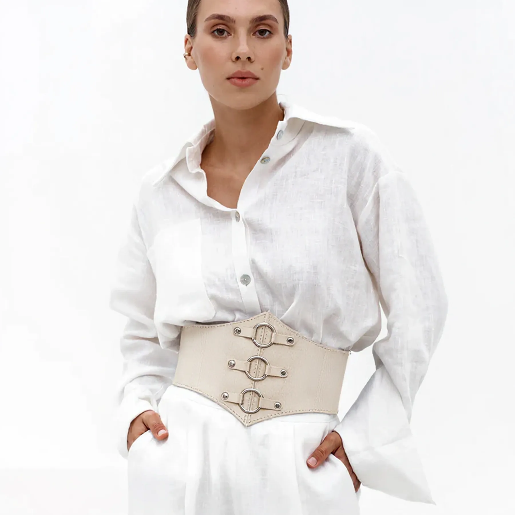 Leather Underbust Corset Rings of SATURN - Image 6