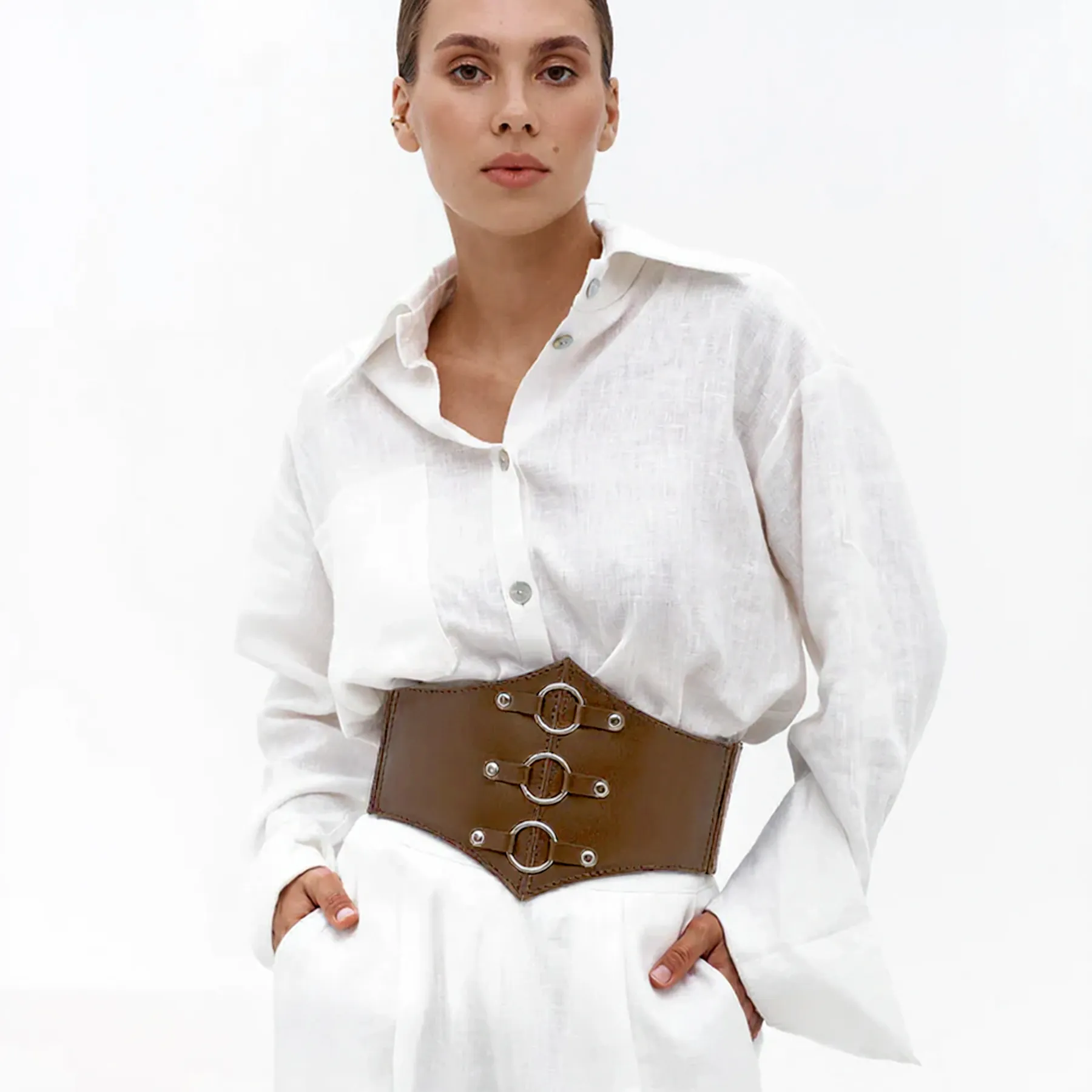 Leather Underbust Corset Rings of SATURN - Image 9