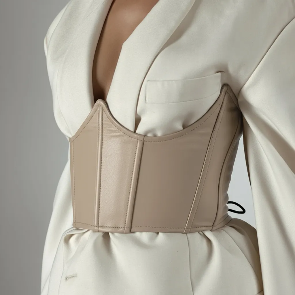 Leather Underbust Corset VICTORIA - Image 9
