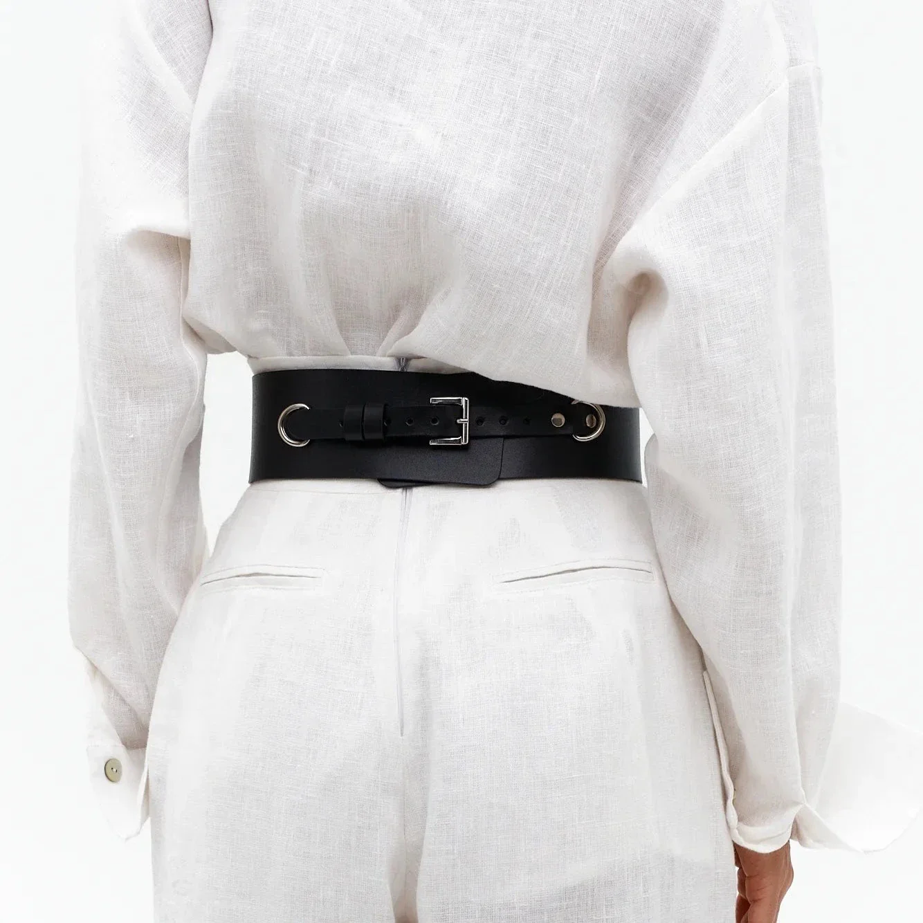 Leather Waist Belt with Chain AURORA - Image 11